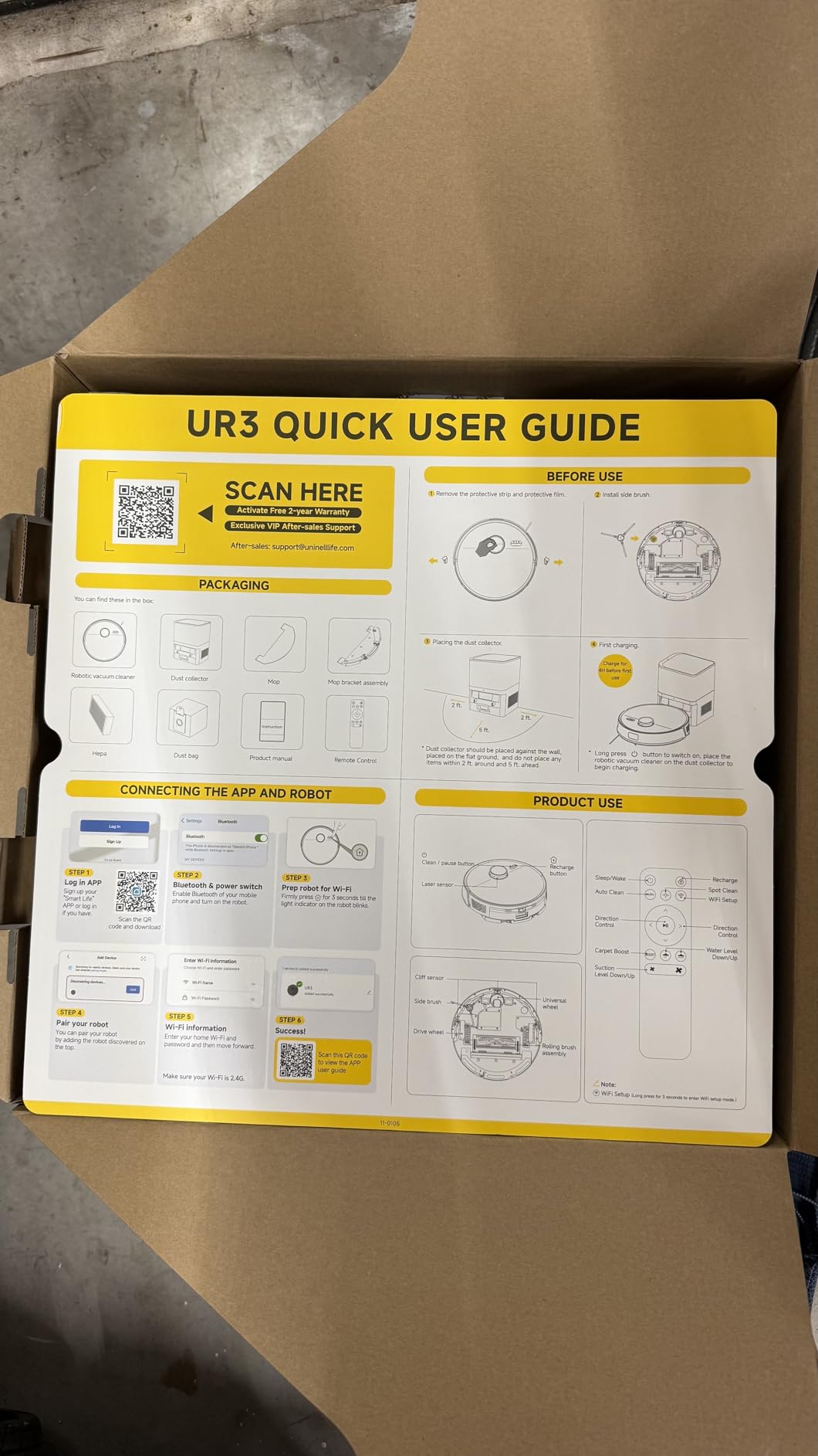 Robot Vacuum and Mop Combo,Lidar Navigation Robotic Vacuum Cleaner with 3.5L Self Emptying Station,5000Pa Vacuum Robot,180mins Runtime,No-Go&No-Mop Zones,App/Alexa/Remote Control,UR3 - Customer Photo 2