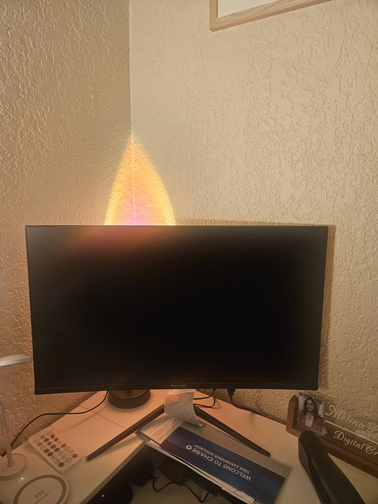 24 inch Curved Gaming Monitor 180Hz 1ms,FHD 1920×1080P,4000:1 Contrast Ratio,with FreeSync & Eye-Care Technology, Support DP, HDMI,USB,3.5mm Port for Gaming Home Office,Wall Mount Install Customer Review 24 inch Curved Gaming Monitor 180Hz 1ms,FHD 1920×1080P,4000:1 Contrast Ratio,with FreeSync & Eye-Care Technology, Support DP, HDMI,USB,3.5mm Port for Gaming Home Office,Wall Mount Install - Customer Photo 1