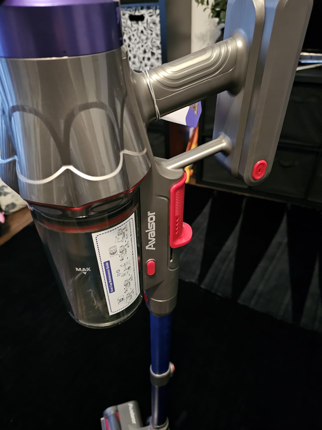 Cordless Vacuum Cleaner, 48KPa 580W 65Mins Vacuum Cleaner for Home, Anti-Tangle Self-standing Stick Vacuum with Scented Tablet, Upgraded Dust Cup Scraping, Vacuum Cordless for Pet Hair/Carpet/Floors Customer Review Cordless Vacuum Cleaner, 48KPa 580W 65Mins Vacuum Cleaner for Home, Anti-Tangle Self-standing Stick Vacuum with Scented Tablet, Upgraded Dust Cup Scraping, Vacuum Cordless for Pet Hair/Carpet/Floors - Customer Photo 1