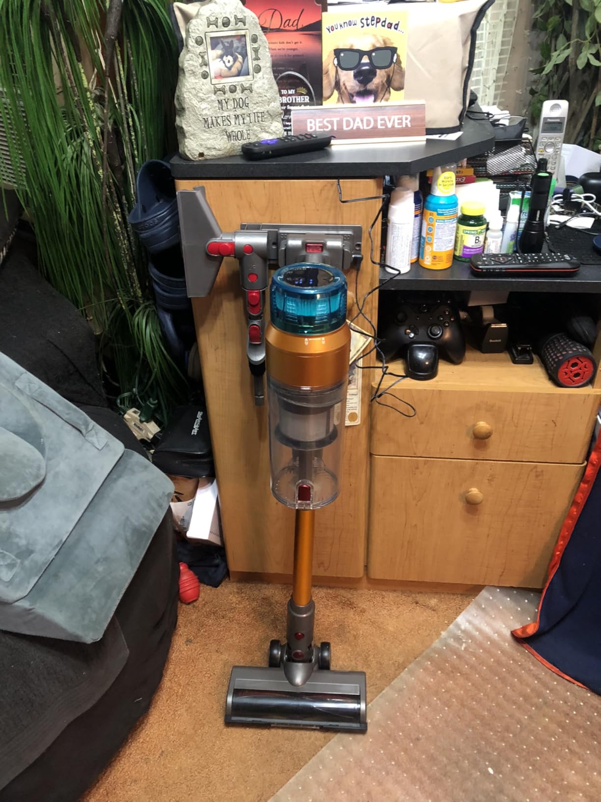Cordless Vacuum Cleaner for Home 600W 55Kpa Upgraded Powerful Stick Vacuum Up to 60Mins, Anti-Tangle & Wall Mount Charging, 8 in 1 Lightweight Vacuum Cleaners for Home/Pet Hair/Carpets/Floors Customer Review Cordless Vacuum Cleaner for Home 600W 55Kpa Upgraded Powerful Stick Vacuum Up to 60Mins, Anti-Tangle & Wall Mount Charging, 8 in 1 Lightweight Vacuum Cleaners for Home/Pet Hair/Carpets/Floors - Customer Photo 1