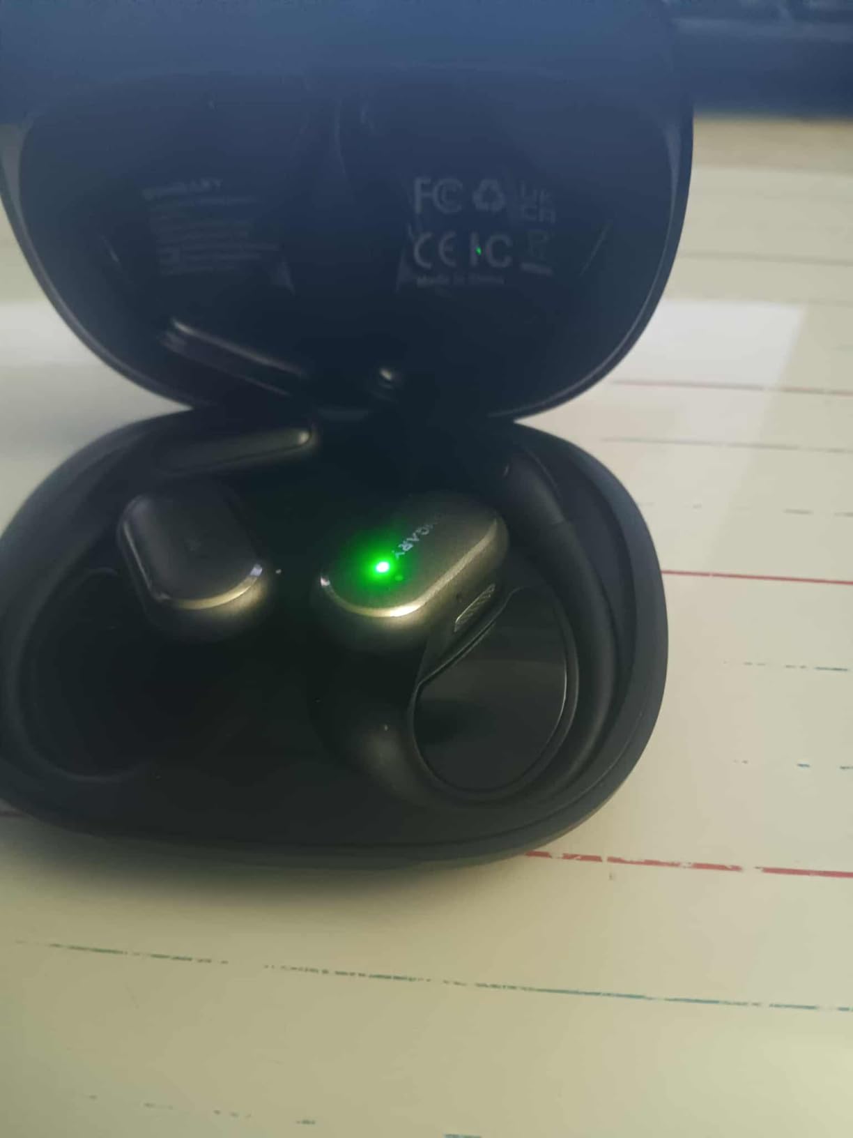Open-Ear Bluetooth Wireless Earbuds: Wireless Headphones for Runners & Cyclists - IPX7 Waterproof - 5.4 Bluetooth Ear Buds with LED Digital Display for Sport, Gym, Workout Customer Review Open-Ear Bluetooth Wireless Earbuds: Wireless Headphones for Runners & Cyclists - IPX7 Waterproof - 5.4 Bluetooth Ear Buds with LED Digital Display for Sport, Gym, Workout - Customer Photo 1