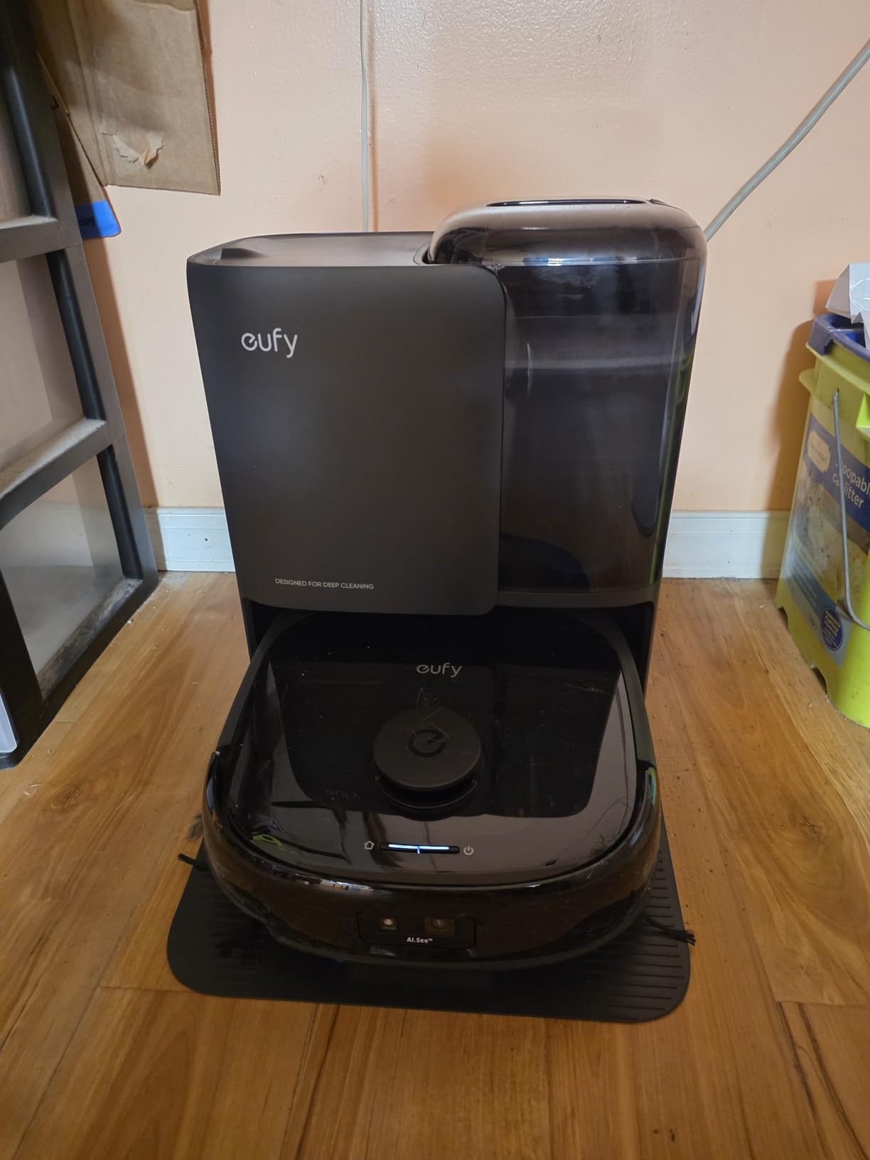 eufy Robot Vacuum E25, 20,000 Pa Turbo Suction,Roller Mop with HydroJet System, All-in-One Robot Vacuum and Mop Combo, Edge-to-Corner Cleaning, Zero-Tangle Design, AI Obstacle Avoidance customer photo 1