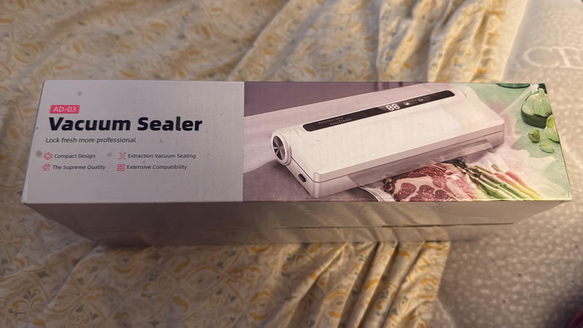Food Vacuum Sealer Machine, 75KPA Strong Suction, Dry/Wet Modes, 20 Vacuum Seal Bags for Food, Digital Countdown Timer, Compact Lightweight, Ideal for Home Kitchen Use Customer Review Food Vacuum Sealer Machine, 75KPA Strong Suction, Dry/Wet Modes, 20 Vacuum Seal Bags for Food, Digital Countdown Timer, Compact Lightweight, Ideal for Home Kitchen Use - Customer Photo 2