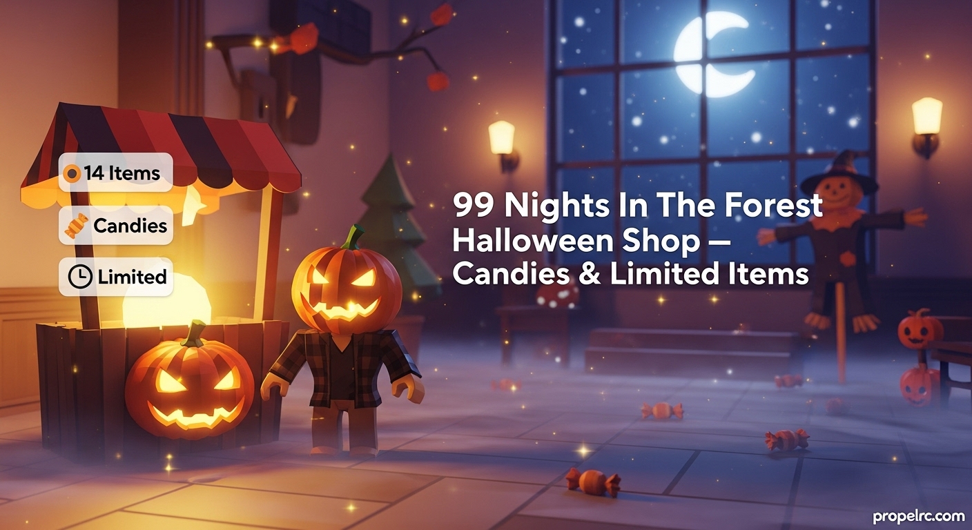 99 Nights In The Forest Halloween Shop Items July 2026