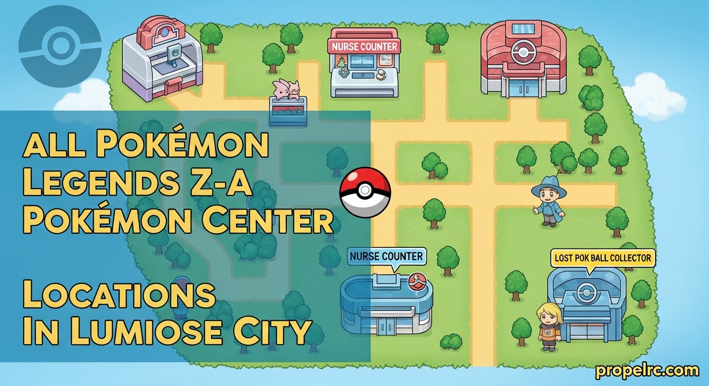 All Pokemon Legends Z-A Pokemon Center Locations July 2026