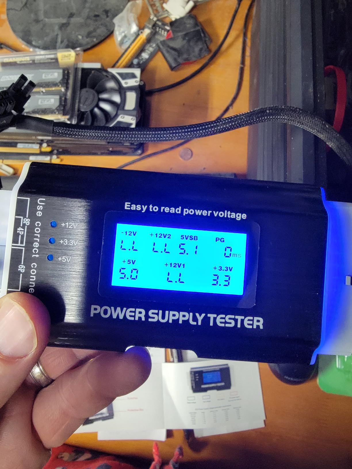 Computer PC Power Supply Tester, ATX/ITX/IDE/HDD/SATA/BYI Connectors Power Supply Tester, 1.8'' LCD Screen (Aluminum Alloy Enclosure) Customer Review Computer PC Power Supply Tester, ATX/ITX/IDE/HDD/SATA/BYI Connectors Power Supply Tester, 1.8'' LCD Screen (Aluminum Alloy Enclosure) - Customer Photo 2
