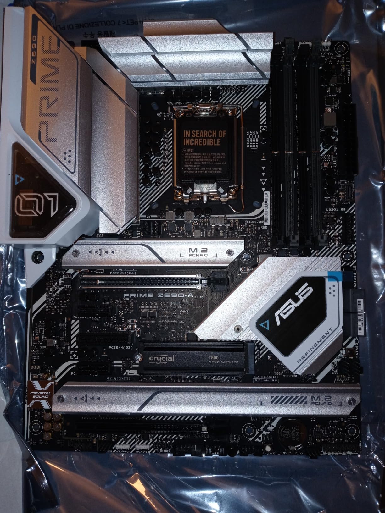 ASUS Prime Z690-A LGA 1700(Intel 12th) ATX Motherboard (16+1 DrMOS,PCIe 5.0,DDR5,4X M.2, Intel 2.5 Gb LAN,USB 3.2 Gen 2 Front Panel Type-C,Thunderbolt™ 4,Aura Sync RGB Lighting) Customer Review ASUS Prime Z690-A LGA 1700(Intel 12th) ATX Motherboard (16+1 DrMOS,PCIe 5.0,DDR5,4X M.2, Intel 2.5 Gb LAN,USB 3.2 Gen 2 Front Panel Type-C,Thunderbolt™ 4,Aura Sync RGB Lighting) - Customer Photo 1