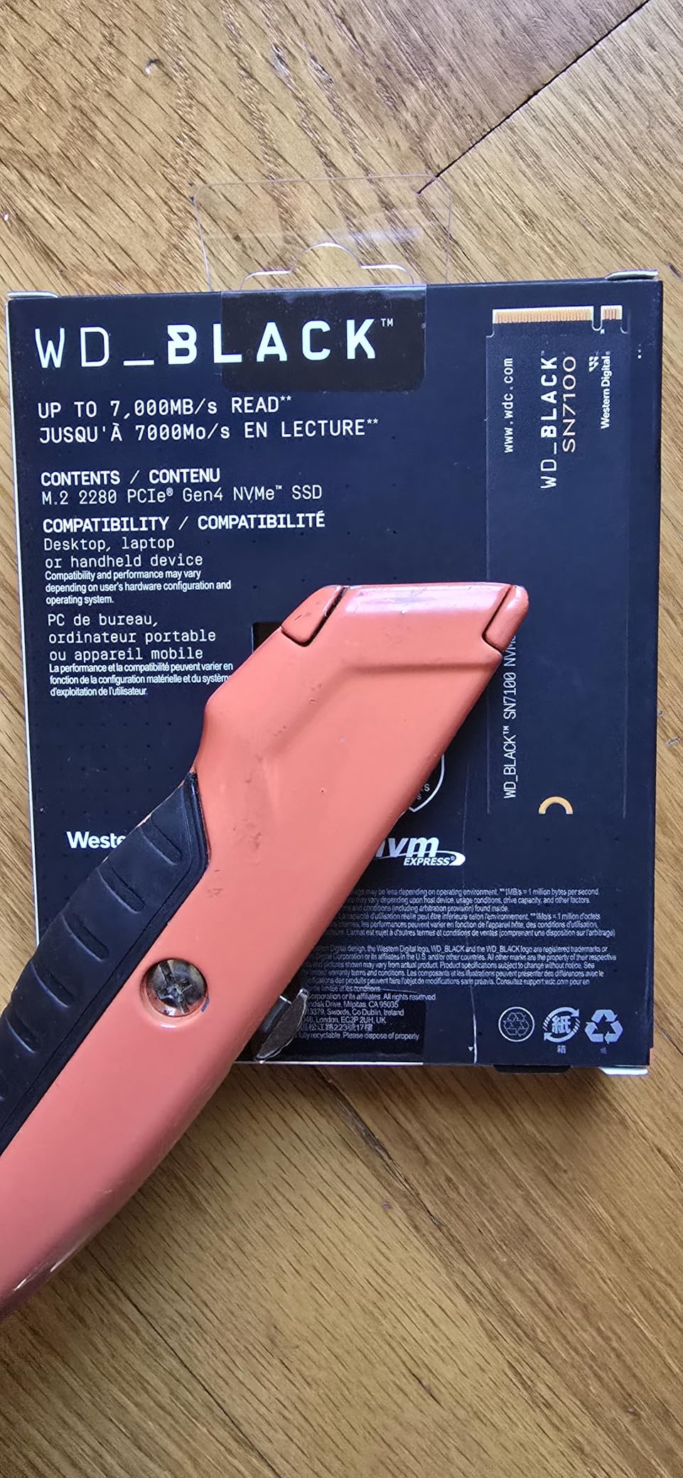 WD_Black SN7100 2TB NVMe SSD - Gen4 PCIe, M.2 2280, Up to 7,250 MB/s Read Speed, Up to 6,900 MB/s Write Speed, Next Gen TLC 3D NAND, for Laptops, Handheld Gaming Devices customer photo 1