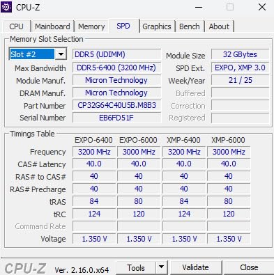 Crucial Pro DDR5 RAM 64GB Kit (2x32GB) 6400MHz CL40, Overclocking Desktop Gaming Memory, Intel XMP 3.0 & AMD Expo Compatible customer photo 1