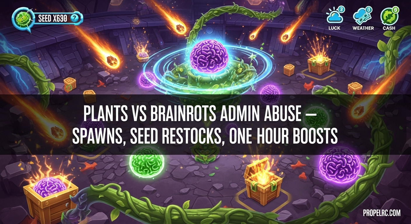 Plants Vs Brainrots Admin Abuse Event Rewards July 2026