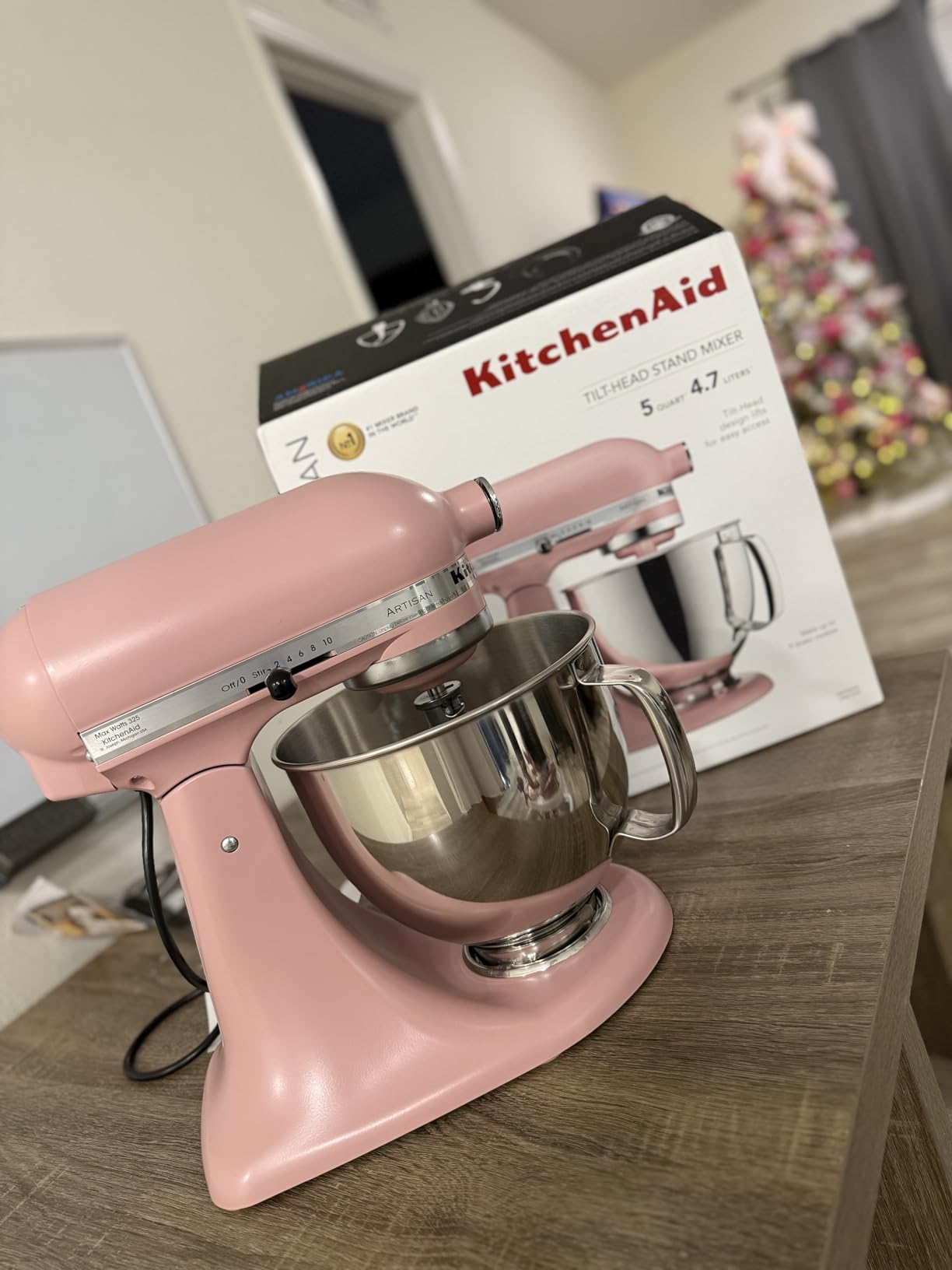 KitchenAid Artisan Series 5 Quart Tilt Head Stand Mixer with Pouring Shield KSM150PS, Blue Velvet customer photo 2