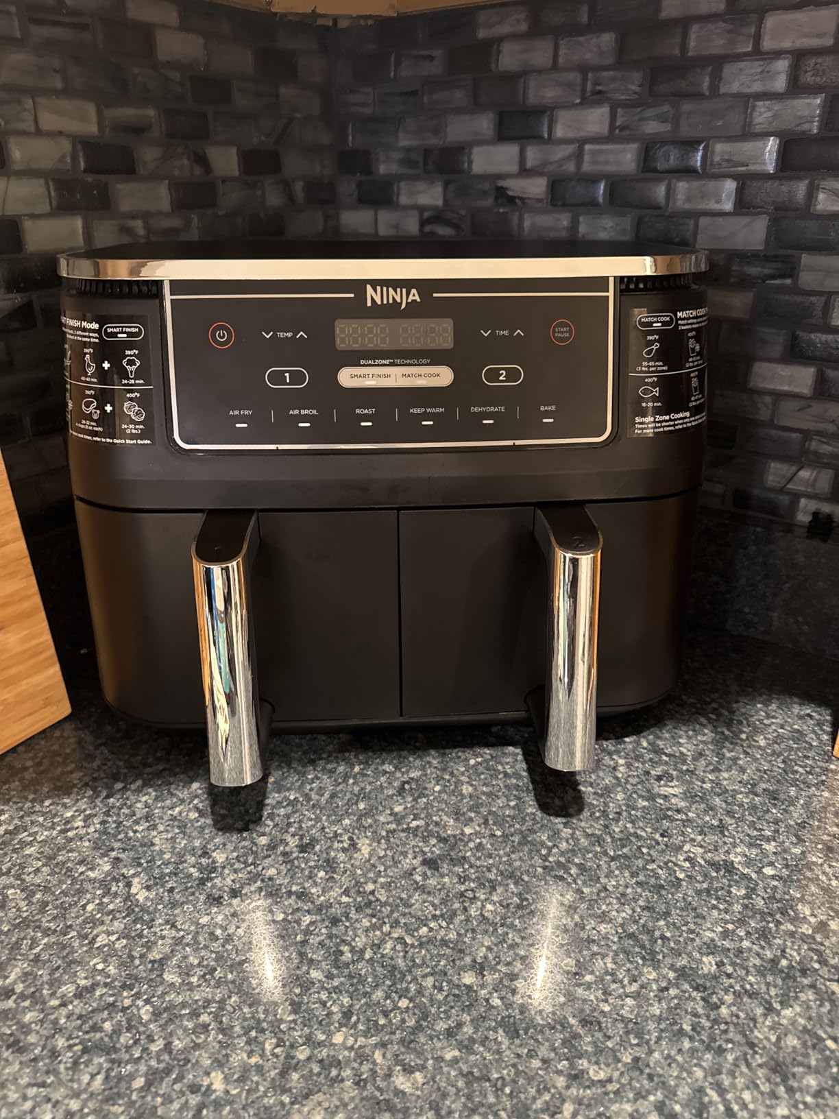 Ninja DZ201 Foodi 8 Quart DualZone 6-in-1 DualBasket Air Fryer with 2 Independent Frying Baskets, Match Cook & Smart Finish to Roast, Broil, Dehydrate & More for Quick, Easy Meals, Grey customer photo 1