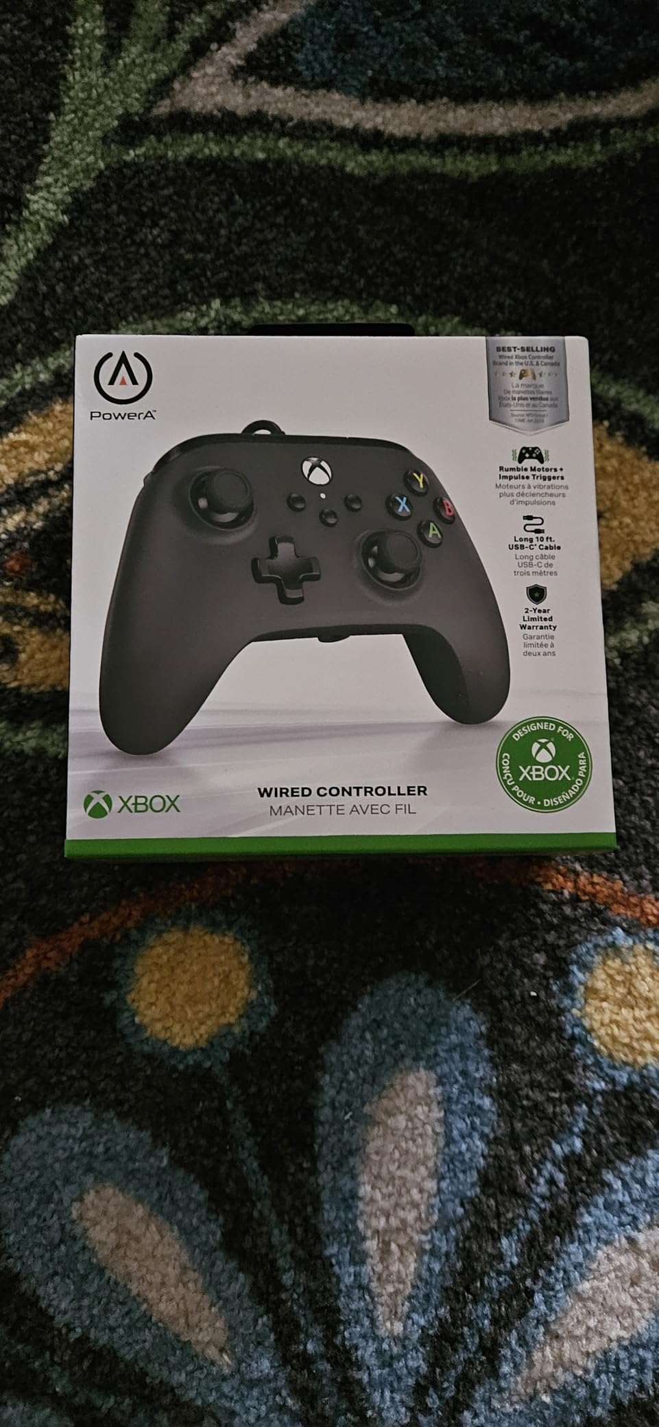 PowerA Wired Controller for Xbox Series X|S - Black, gamepad, wired video game controller, gaming controller, works with Xbox One and Windows 10/11 customer photo 1