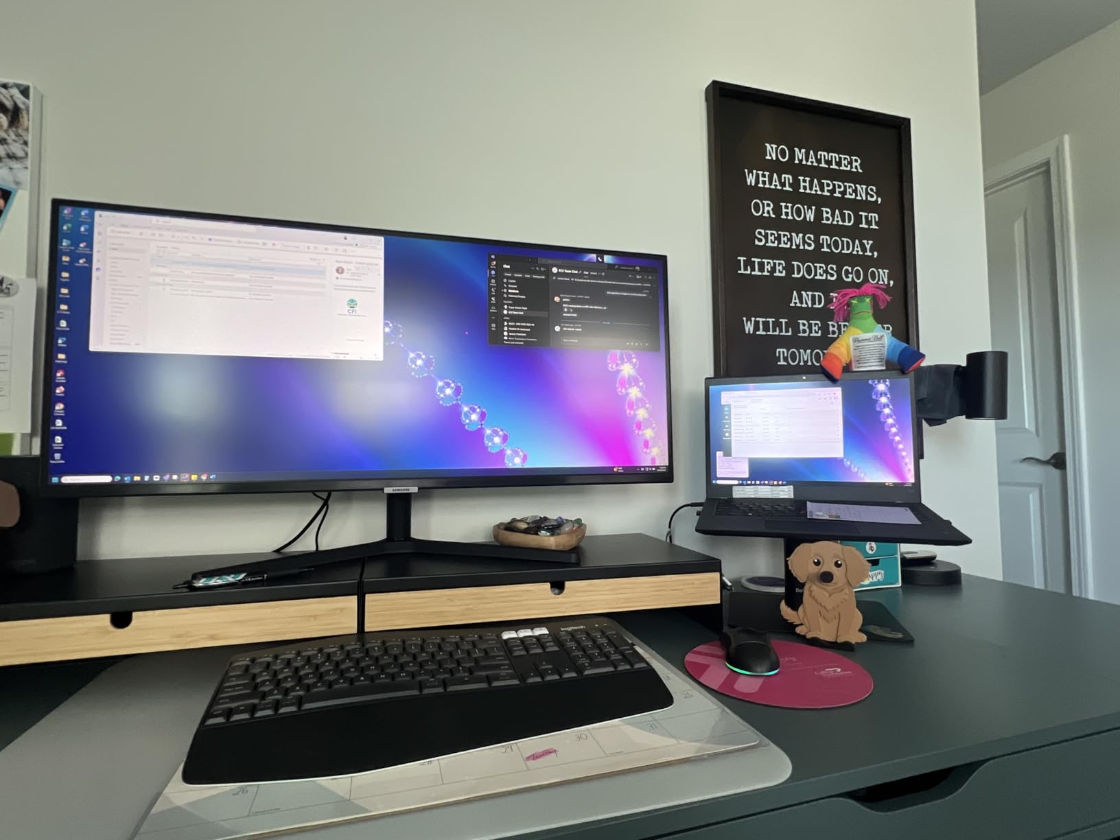 SAMSUNG 34 ViewFinity S50GC Series Ultra-WQHD Monitor, 100Hz, 5ms, HDR10, AMD FreeSync, Eye Care, Borderless Design, PIP, PBP, LS34C502GANXZA, 2023, Black customer photo 1