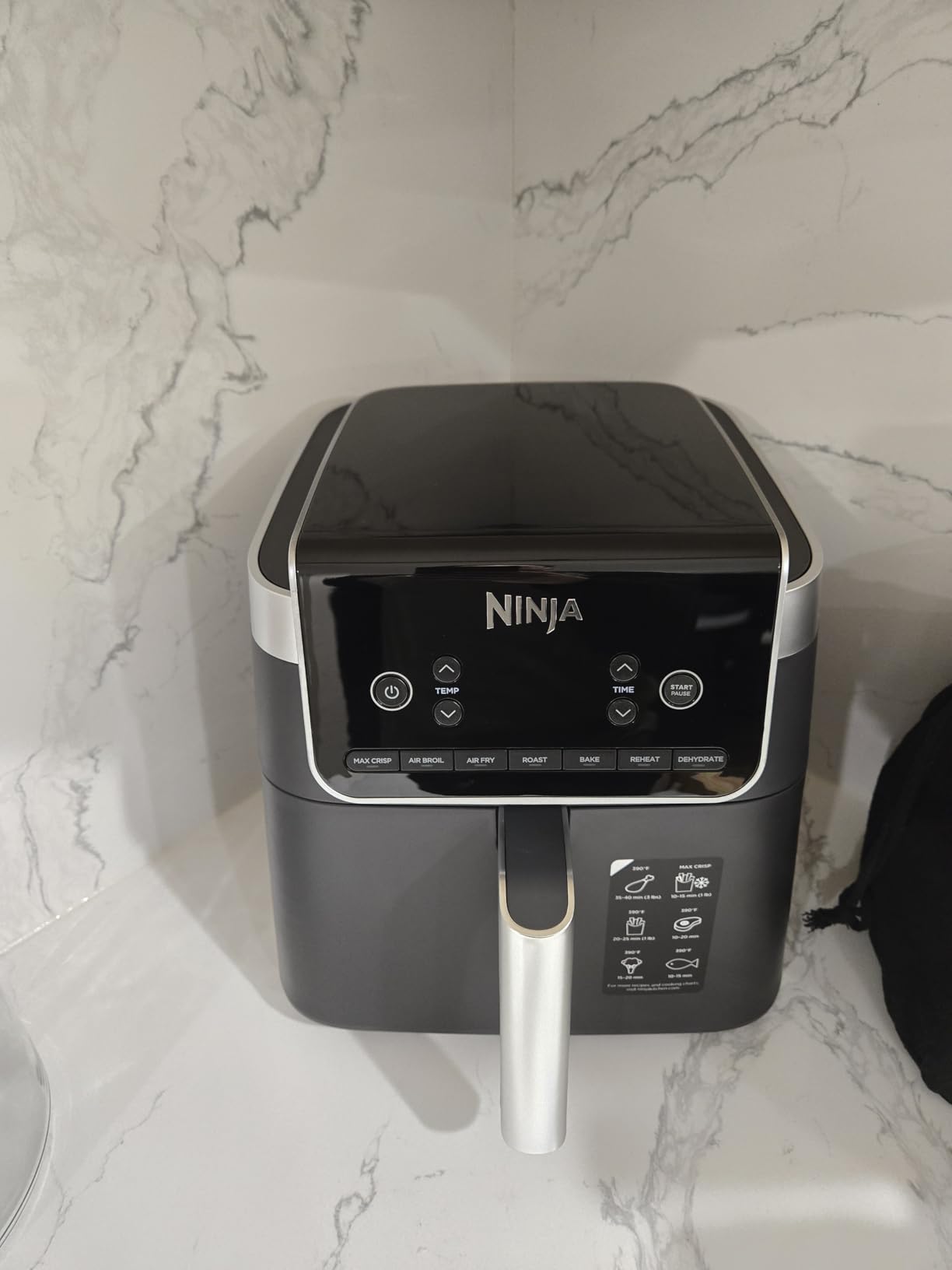 Ninja Air Fryer with Air Crisp | 5 QT Capacity fits up to 4lbs of Fries | 4-in-1 Pro Air Fry, Roast, Reheat, Dehydrate | 400F Max Temp | 1750 Watts | Nonstick Basket & Crisper Plate | Grey | AF141 customer photo 1