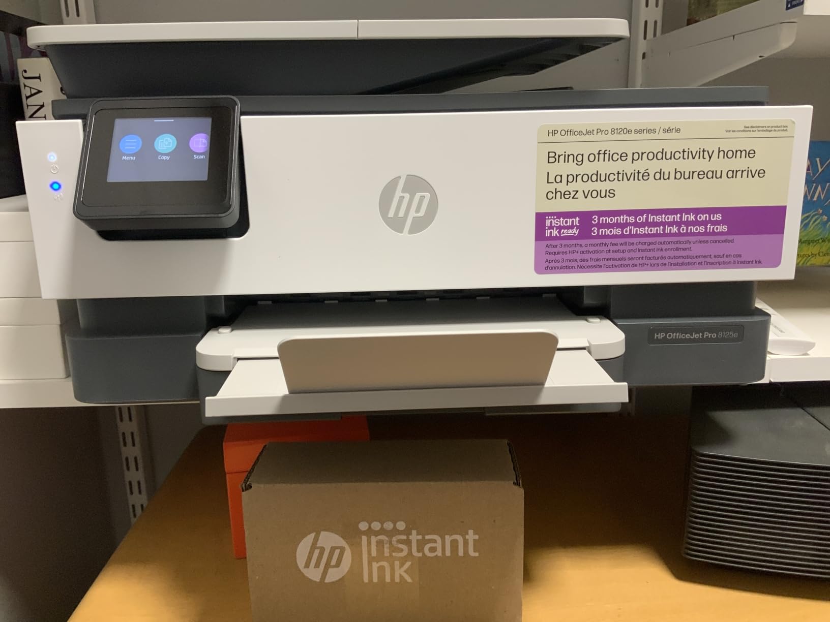 HP OfficeJet Pro 8125e Wireless All-in-One Color Inkjet Printer, Print, scan, Copy, ADF, Duplex Printing Best-for-Home Office, 3 Month Instant Ink Trial Included, AI-Enabled customer photo 1