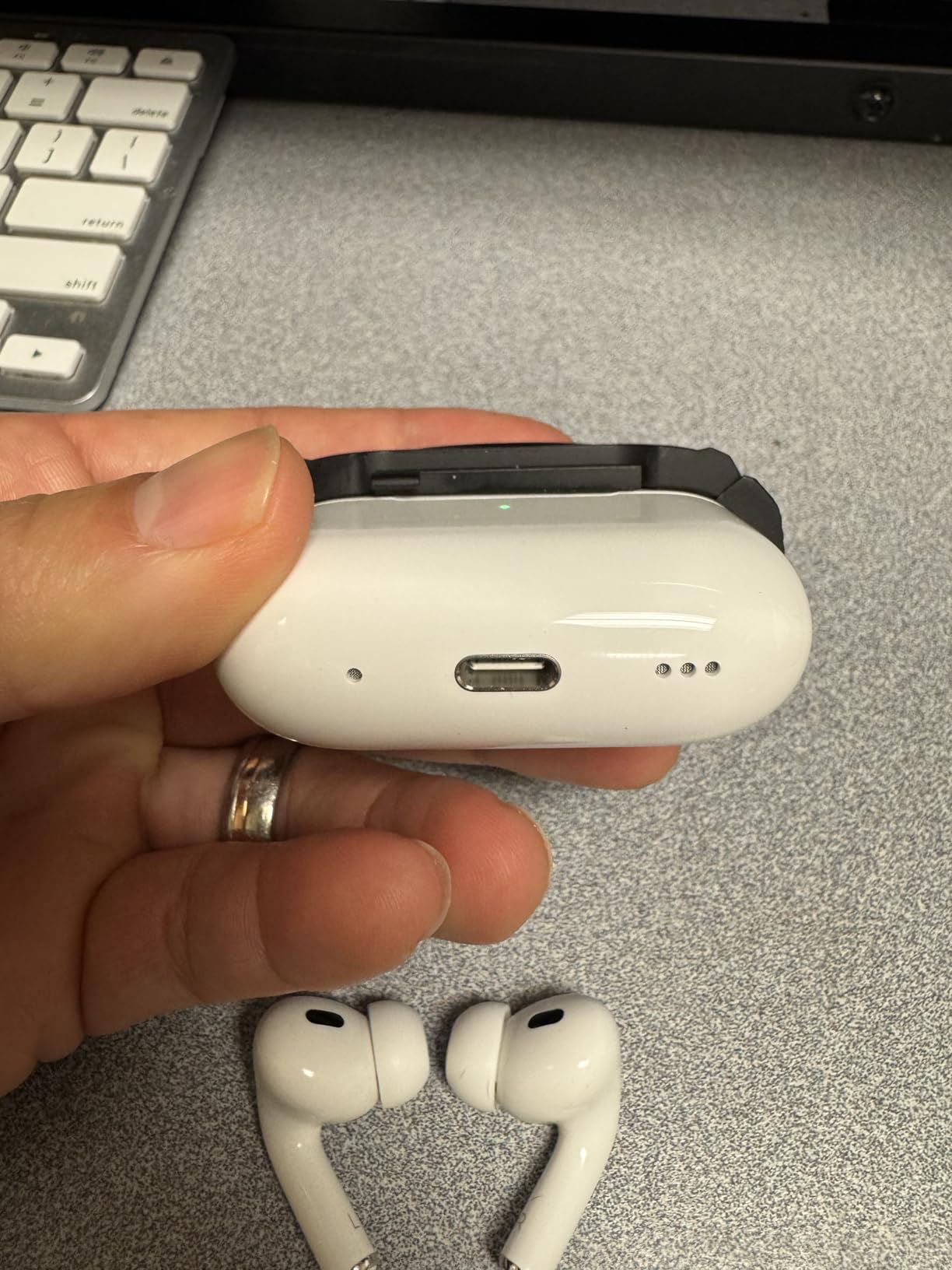 Apple AirPods Pro 2 Wireless Earbuds, Active Noise Cancellation, Hearing Aid Feature, Bluetooth Headphones, Transparency, Personalized Spatial Audio, High-Fidelity Sound, H2 Chip, USB-C Charging customer photo 1