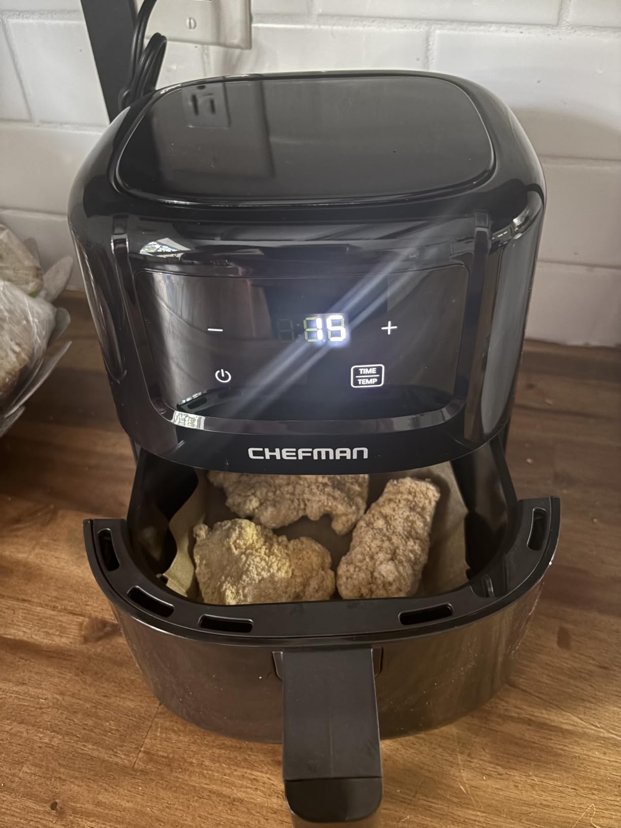 CHEFMAN 2 Qt Mini Air Fryer - Digital Space-Saving Compact Air Fryer with Nonstick and Dishwasher Safe Basket, Quick & Easy Meals in Minutes, Features Digital Timer and Shake Reminder - Black customer photo 2
