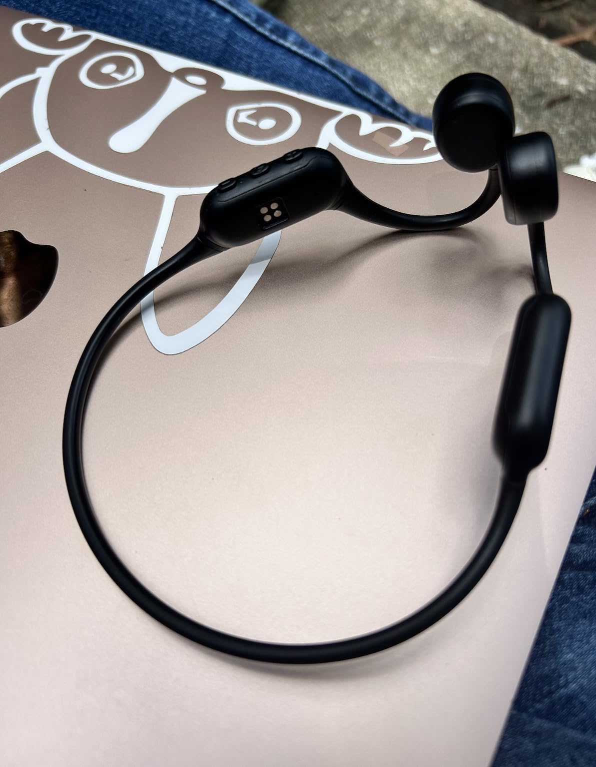 PSIER Bone Conduction Headphones IPX8 Waterproof Swimming Headphones with MP3 Mode 32GB Memory, Open Ear Headphones with AI Music Generation 8 Hours Playtime Bluetooth 6.0 for Running and Fitness customer photo 2