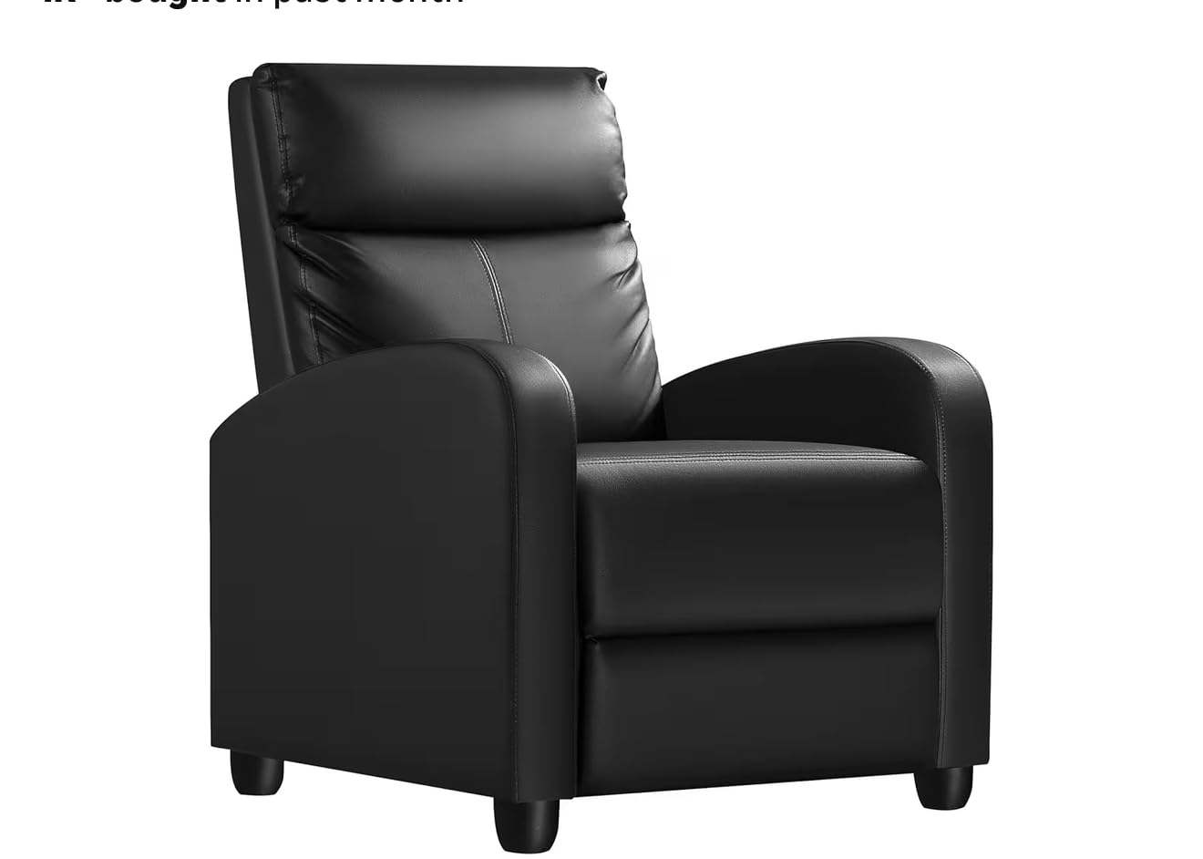 Homall Recliner Chair, Recliner Sofa PU Leather for Adults, Recliners Home Theater Seating with Lumbar Support, Reclining Sofa Chair for Living Room (Black, Leather) customer photo 1