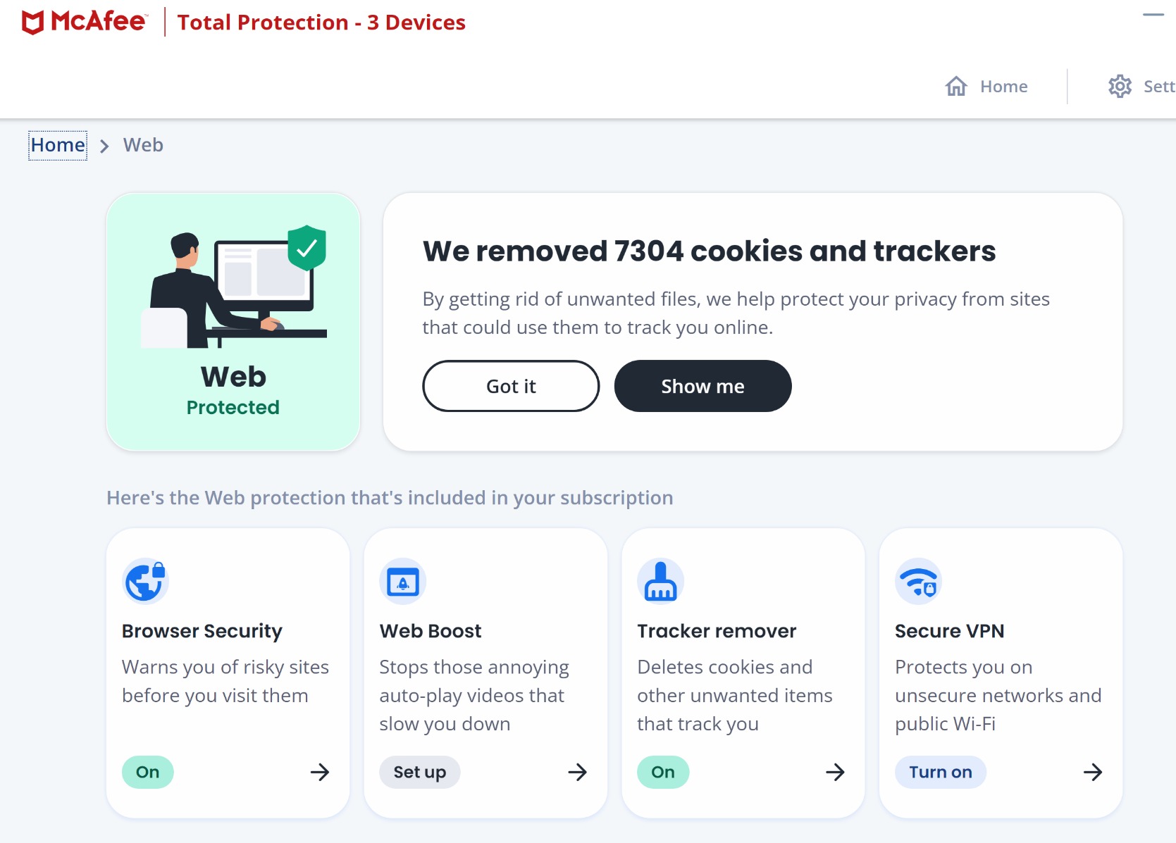 McAfee Total Protection | 3 Device | Antivirus Internet Security Software | VPN, Password Manager, Dark Web Monitoring | 1 Year Subscription | Download Code Customer Review McAfee Total Protection | 3 Device | Antivirus Internet Security Software | VPN, Password Manager, Dark Web Monitoring | 1 Year Subscription | Download Code - Customer Photo 1