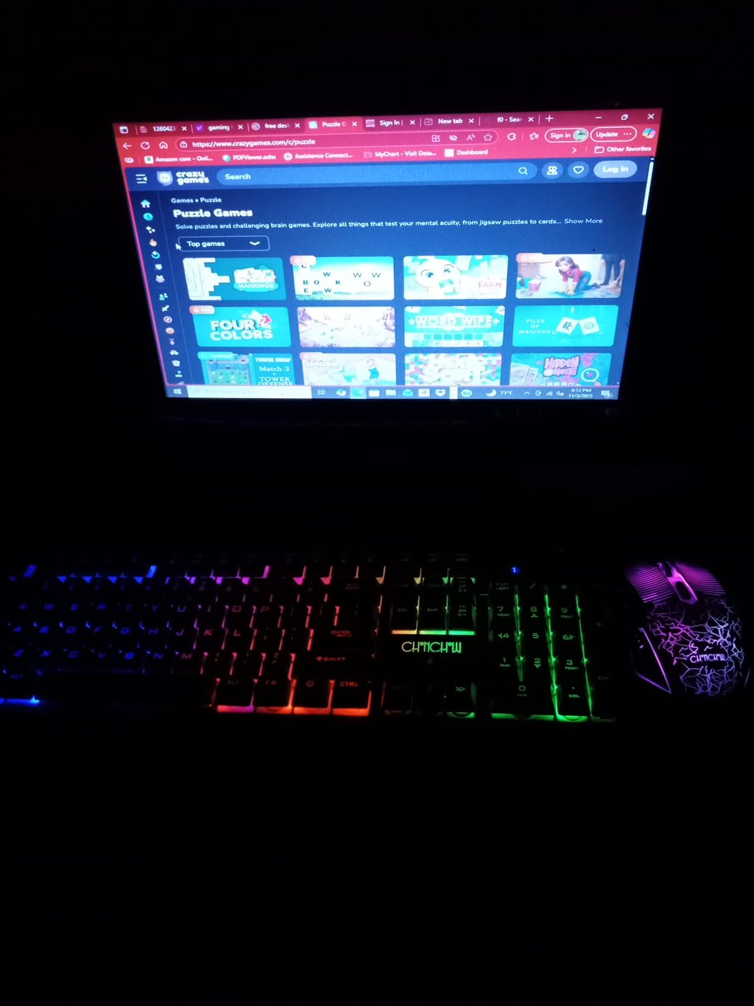 Keyboard and Mouse Gaming LED Wired Combo with Emitting Character Keyboard 4800DPI 2 Side Button USB Mouse Rainbow Backlit Mechanical Feeling Compatible with PC Raspberry Pi Mac Xbox one ps4 Customer Review Keyboard and Mouse Gaming LED Wired Combo with Emitting Character Keyboard 4800DPI 2 Side Button USB Mouse Rainbow Backlit Mechanical Feeling Compatible with PC Raspberry Pi Mac Xbox one ps4 - Customer Photo 1