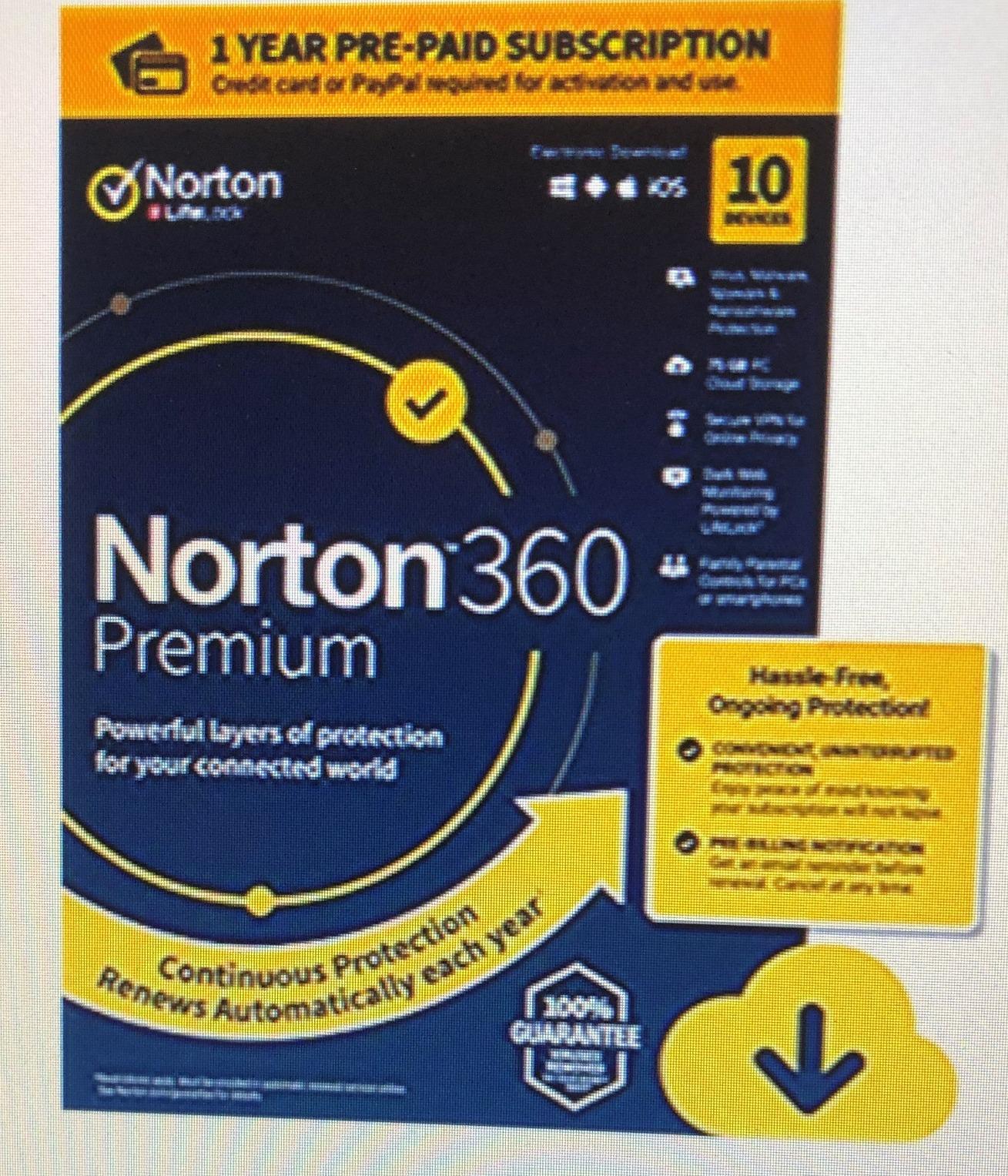 Norton 360 Premium 2026 Ready, Antivirus software for 10 Devices with Auto-Renewal – Includes Advanced AI Scam Protection, VPN, Dark Web Monitoring & PC Cloud Backup [Download] - Customer Photo 1