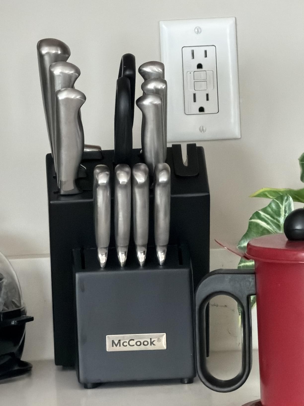 McCook® Knife Sets, German Stainless Steel Kitchen Knife Block Sets with Built-in Sharpener customer photo 1