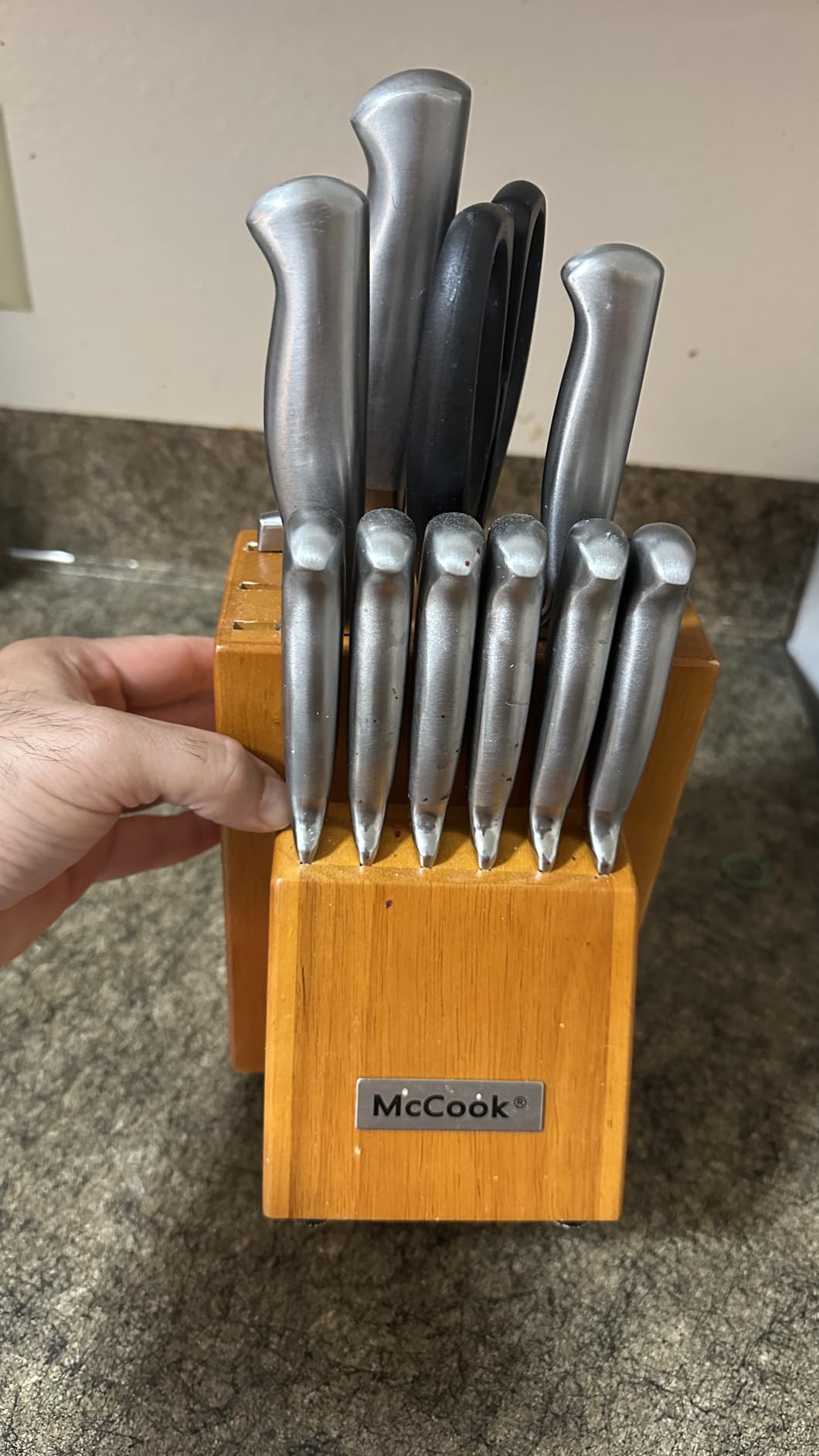 McCook® Knife Sets, German Stainless Steel Kitchen Knife Block Sets with Built-in Sharpener customer photo 2