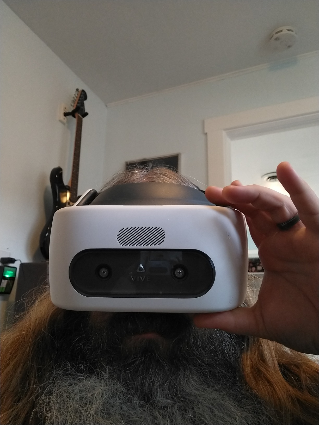 HTC Vive Pro Focus Plus 6DOF VR Headset in Almond White Bundle Including VR Headset, Controllers, face Cushion, QC 3.0 Charger and USB Type-C Cable - Customer Photo 1