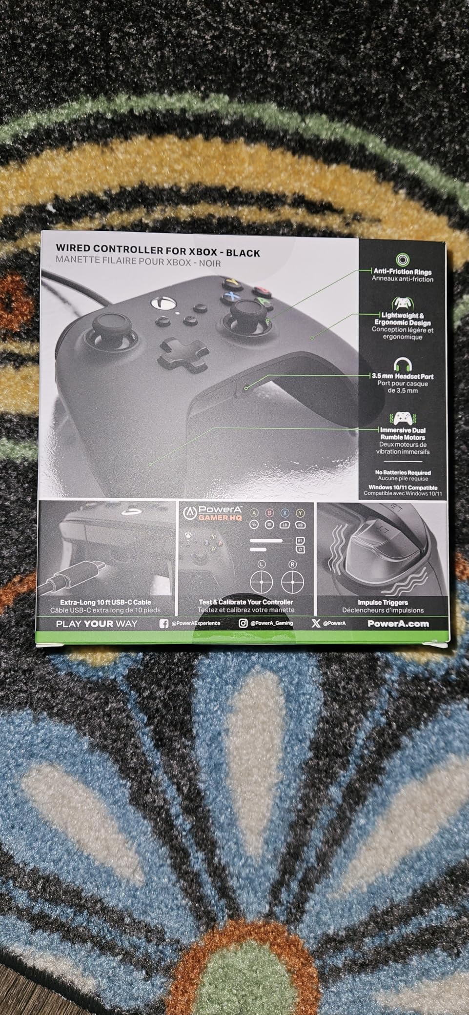 PowerA Wired Controller for Xbox Series X|S - Black, gamepad, wired video game controller, gaming controller, works with Xbox One and Windows 10/11 customer photo 2