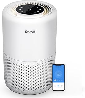 LEVOIT Air Purifier for Home Bedroom Dorm Room, Smart WiFi Alexa Control, AHAM VERIFIDE, 3-in-1 Filter with HEPA Sleep Mode for Allergens, Pollutants, Smoke, Dust, Core 200S-P, White - Levoit