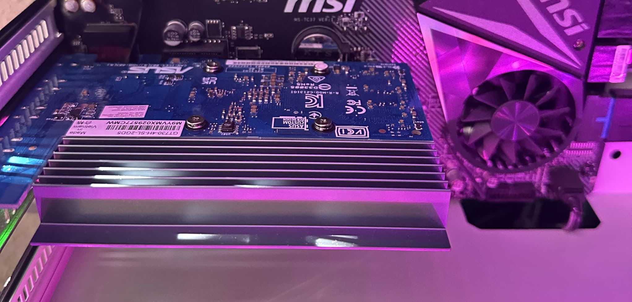 ASUS NVIDIA GeForce GT 730 Graphics Card (PCIe 2.0, 2GB GDDR5 Memory, 4X HDMI Ports, Single-Slot Design, Passive Cooling) Customer Review ASUS NVIDIA GeForce GT 730 Graphics Card (PCIe 2.0, 2GB GDDR5 Memory, 4X HDMI Ports, Single-Slot Design, Passive Cooling) - Customer Photo 1