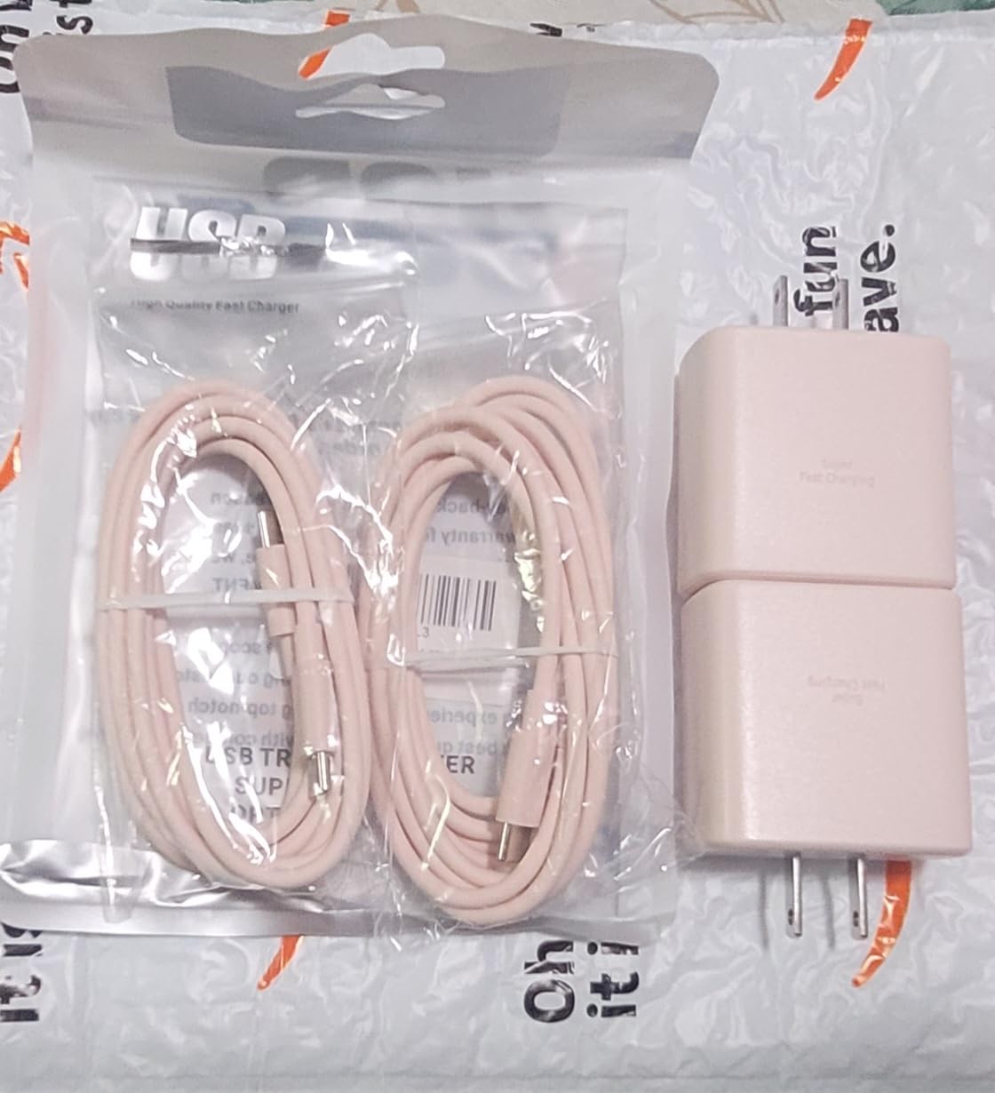 45W USB C Fast Charger, 45Watt Samsung Super Fast Charger Type C with 6.6ft Android Fast Charging Cord for Samsung Galaxy S25 Ultra/S25/S24/S23 Ultra/S22 Ultra/S20 Ultra/Note 10 Plus/Galaxy Tab S8 Customer Review 45W USB C Fast Charger, 45Watt Samsung Super Fast Charger Type C with 6.6ft Android Fast Charging Cord for Samsung Galaxy S25 Ultra/S25/S24/S23 Ultra/S22 Ultra/S20 Ultra/Note 10 Plus/Galaxy Tab S8 - Customer Photo 1