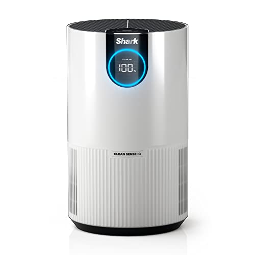 Shark Air Purifiers for Bedroom, Office, Dorm, Small Room, HEPA Air Filter, Odor Eliminator, Covers Up To 500 SQ FT, Air Filtration Removes Smoke, Dust, Allergens, Pet Dander, and Pollutants, HP102 - Shark