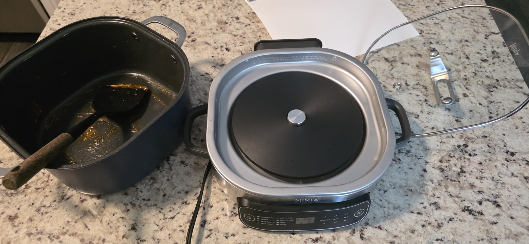 Ninja 14-in-1 PossibleCooker PRO | 8.5qt, Sous Vide, Proof, Bake, & Steam Multicooker | Slow Cooker, Dutch Oven | Glass Lid & Integrated Spoon | Nonstick, Oven Safe Pot 500F | Sea Salt Gray customer photo 2