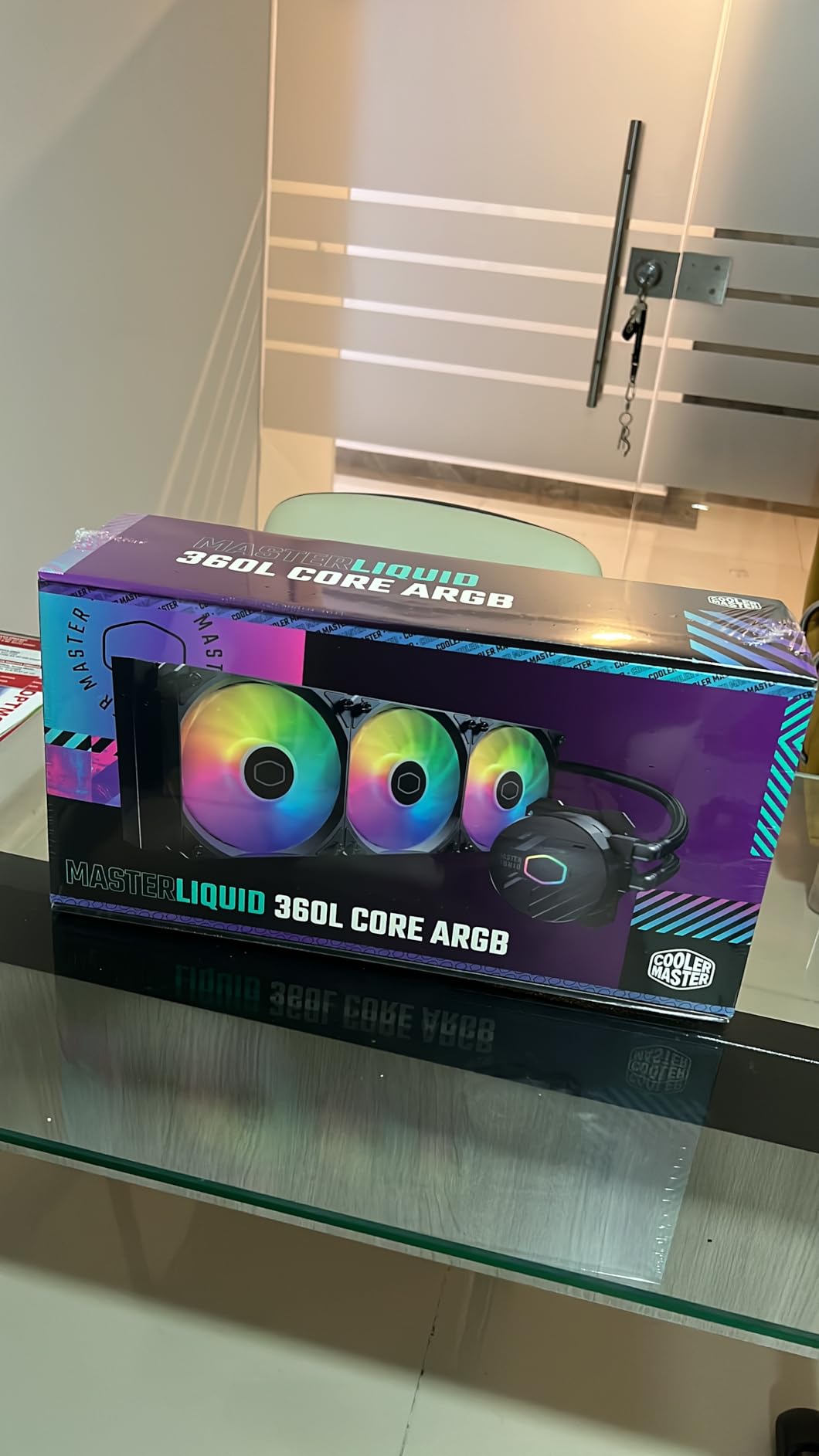 Cooler Master MasterLiquid 360L Core 360mm Close-Loop AIO Liquid Cooler, ARGB Sync, Gen S Coldplate Pump, 120mm PWM, CryoFuze 14W/mK, AMD Ryzen AM5/AM4, Intel LGA1700/1200 (MLW-D36M-A18PZ-R1) , Black customer photo 2