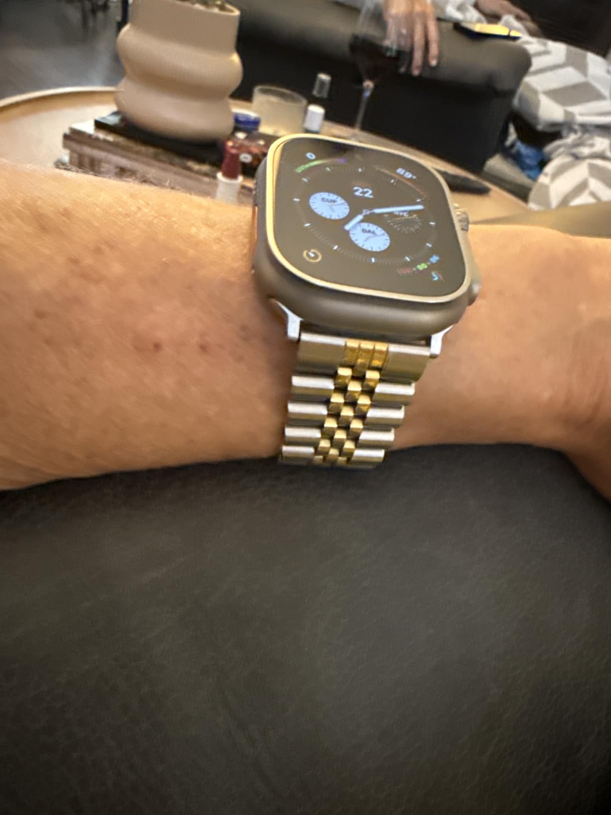 Watch Ultra 2 [GPS + Cellular 49mm] Smartwatch with Rugged Titanium Case & Blue/Black Trail Loop S/M customer photo 2