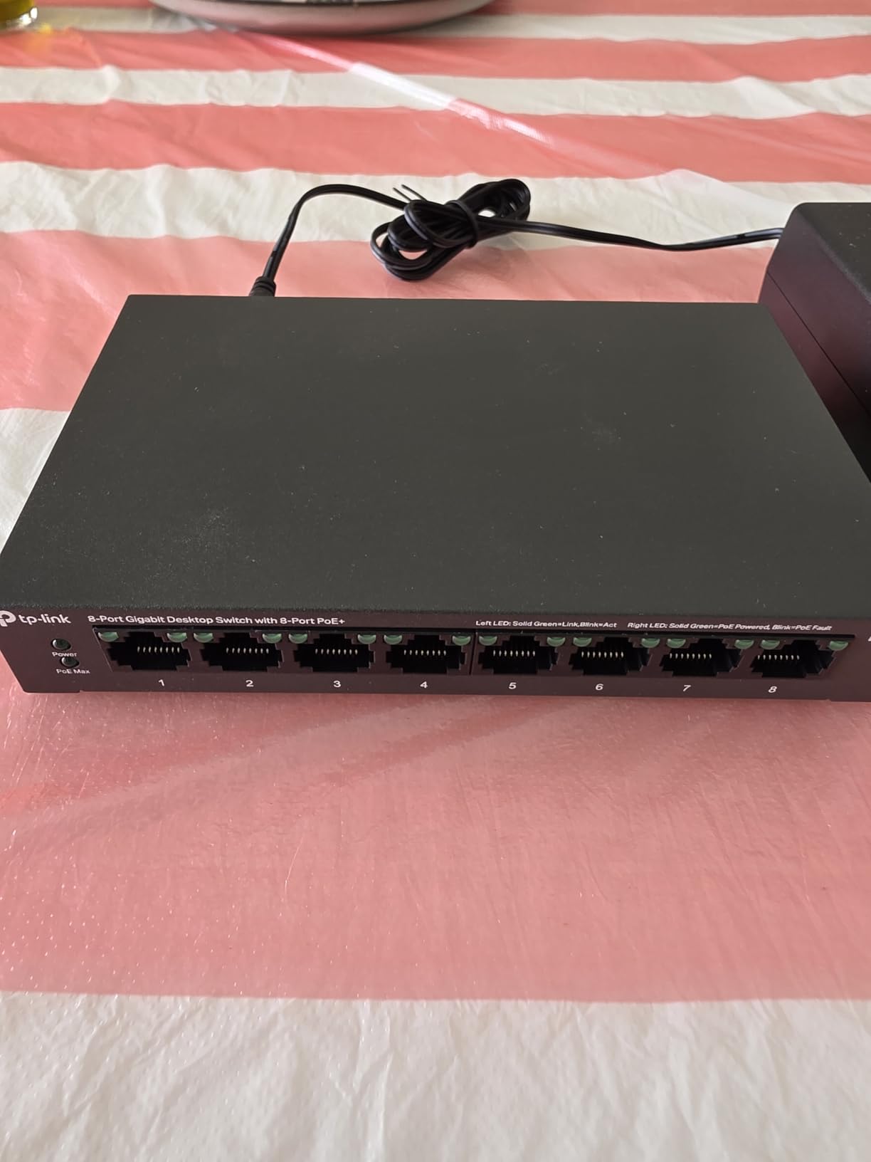TP-Link LS108GP | 8 Port PoE Gigabit Ethernet Switch | 8 PoE+ Port @ 62W | Plug & Play | Extend Mode | PoE Auto Recovery | Desktop/Wall Mount | Silent Operation Customer Review TP-Link LS108GP | 8 Port PoE Gigabit Ethernet Switch | 8 PoE+ Port @ 62W | Plug & Play | Extend Mode | PoE Auto Recovery | Desktop/Wall Mount | Silent Operation - Customer Photo 1