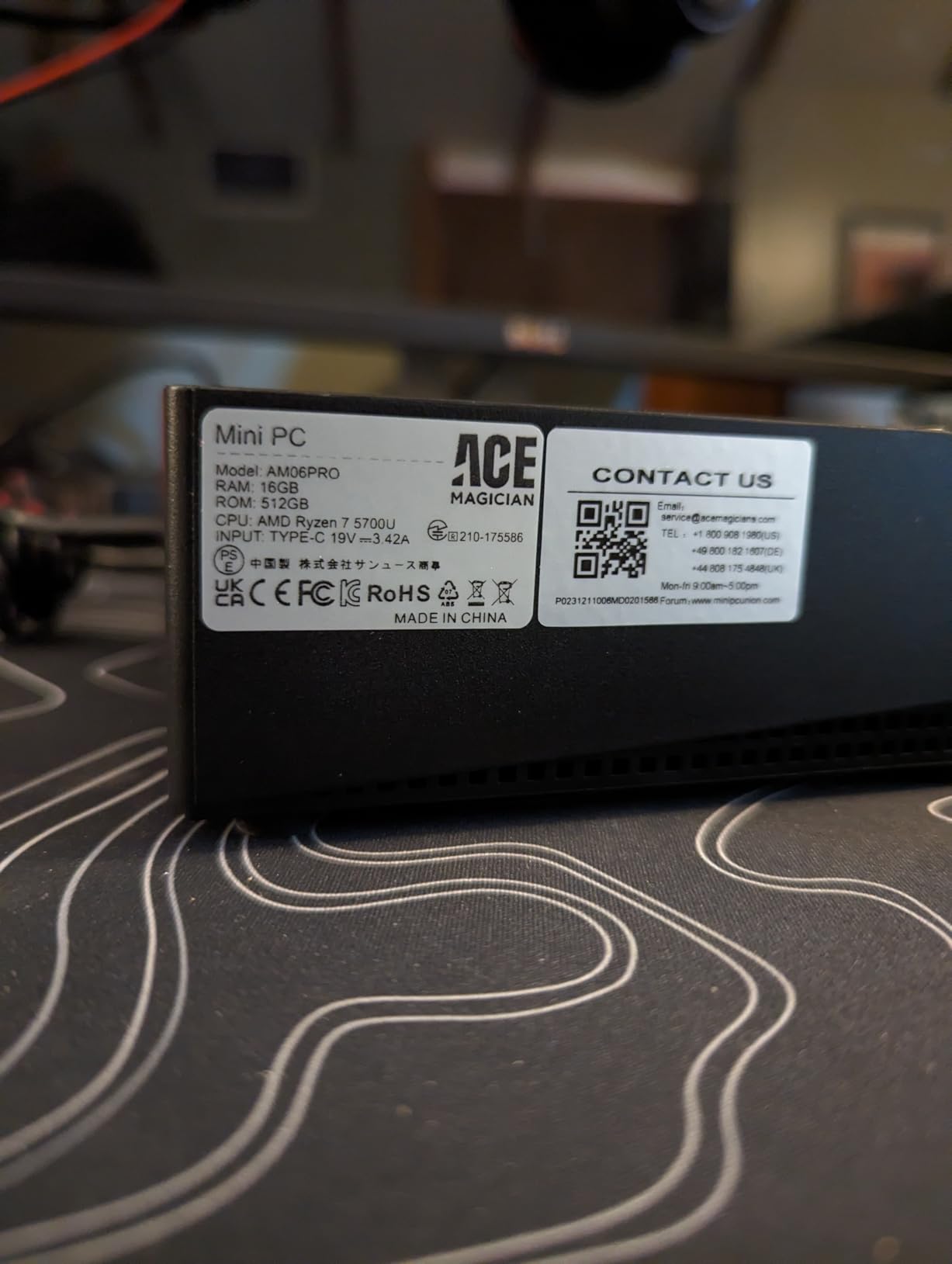 ACEMAGICIAN Kron Mini K1 Mini PC Gaming, AMD Ryzen 5 7430U (equiv to 5850U, 6C/12T, Up to 4.3Ghz), 16GB DDR4 512GB SSD Mini PC Computers Micro Desktop PC 4K Triple Display WiFi6 BT5.2 - Customer Photo 1
