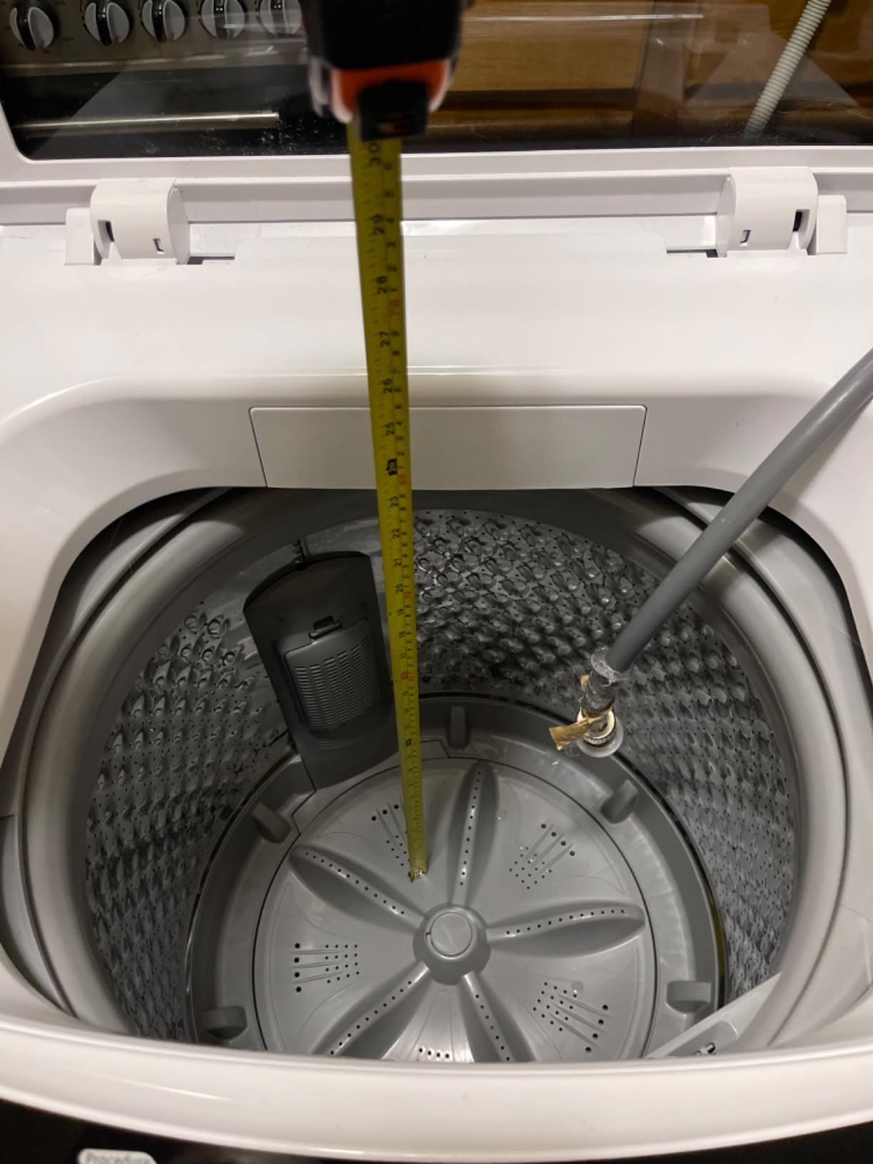 BLACK+DECKER 4.1 Cu. Ft. Top Loading Washing Machine with Agitator, Full Size Washing Machine with Glass Lid and Stainless Steel Tub, Machine with LED Display, 10 Wash Cycles, 120V, BTLW41MW, White Customer Review BLACK+DECKER 4.1 Cu. Ft. Top Loading Washing Machine with Agitator, Full Size Washing Machine with Glass Lid and Stainless Steel Tub, Machine with LED Display, 10 Wash Cycles, 120V, BTLW41MW, White - Customer Photo 2
