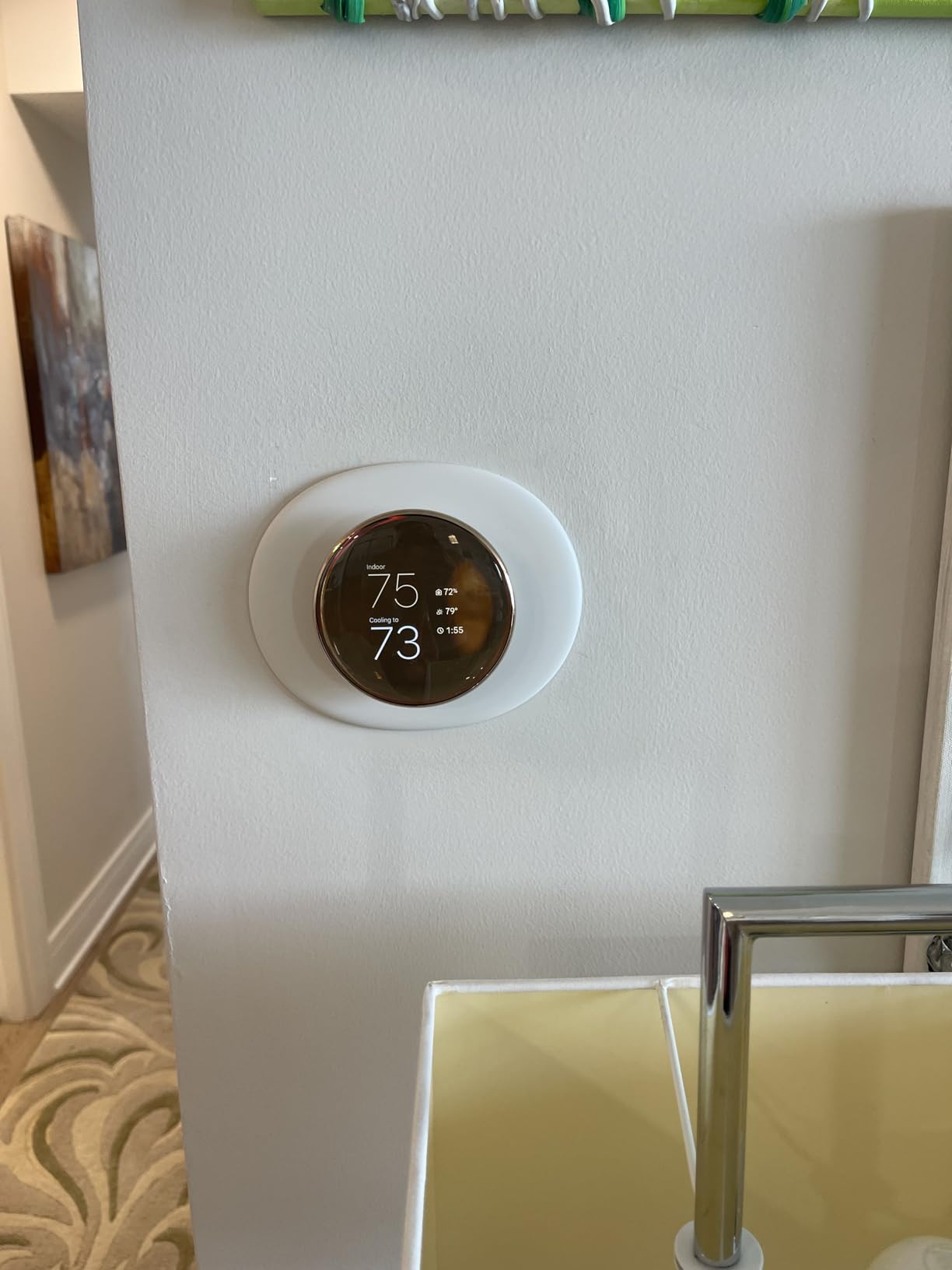 Google Nest Learning Thermostat (4th gen) + Nest Temperature Sensor (2nd gen) - Silver customer photo 1