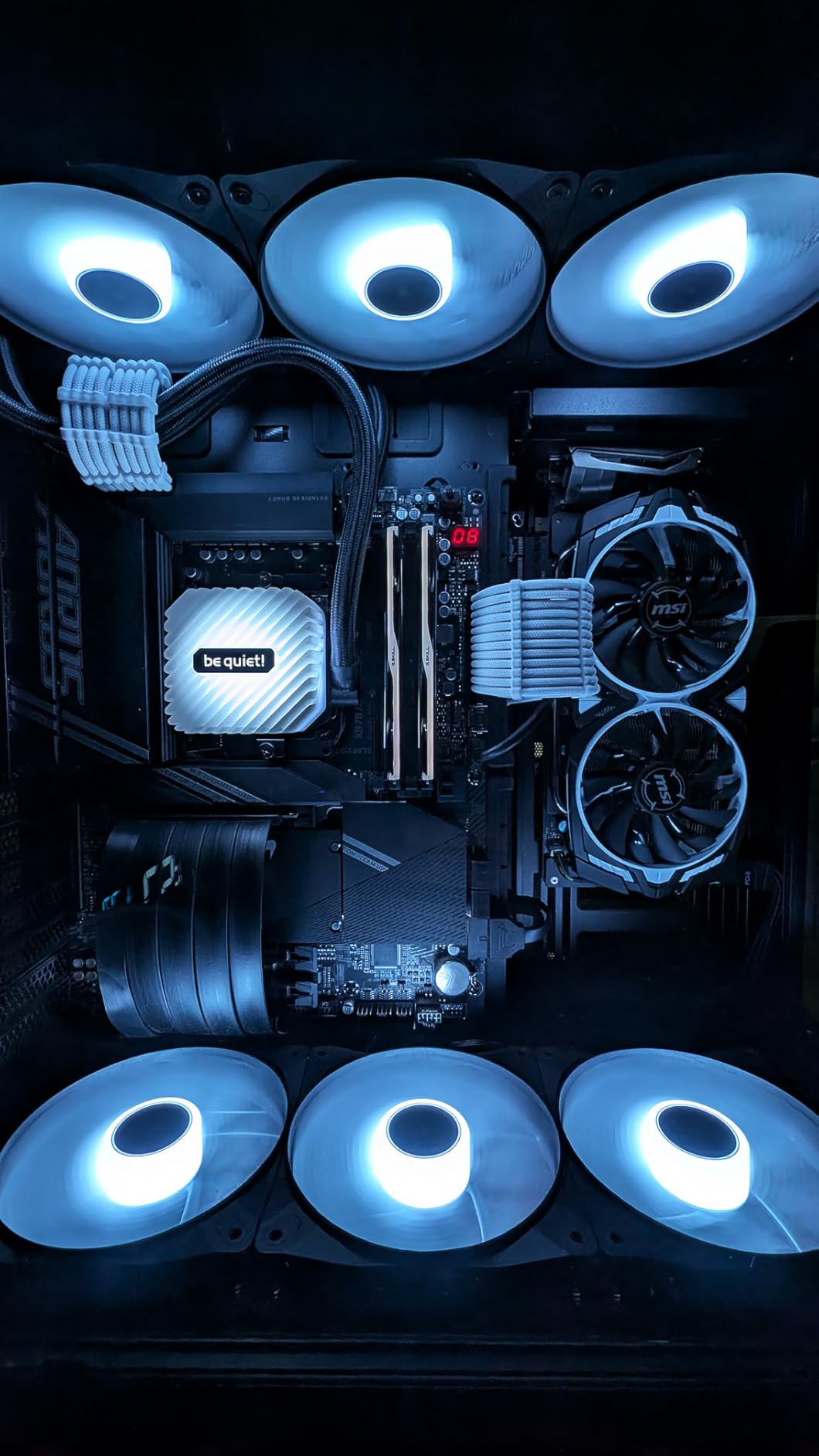be quiet! Light Wings LX 120mm PWM high-Speed Fan, Illuminated hub, Frosted Blades, Multiple Colors and Modes, Optimized Blades for Extraordinary air Pressure, Daisy Chain Option, Rifle Bearing - Customer Photo 2