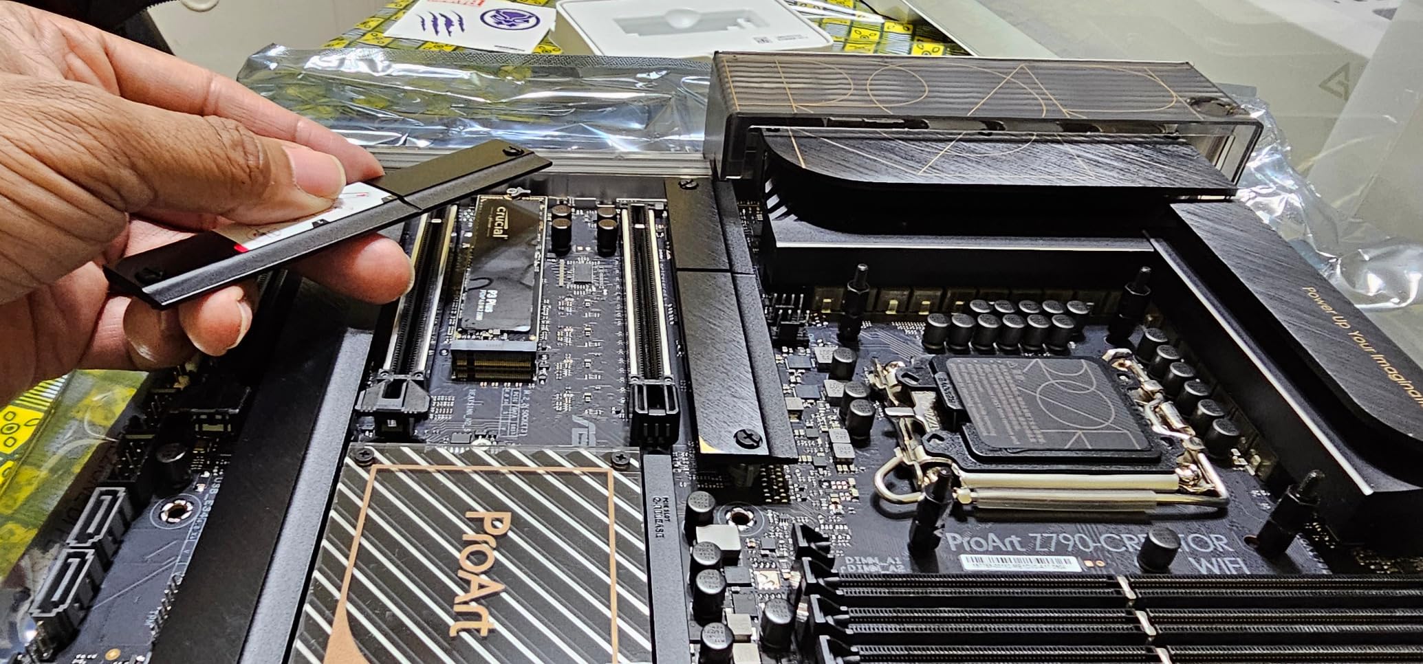 ASUS ProArt Z890-CREATOR WIFI Z890 LGA 1851 ATX Motherboard, Intel® Core™ Ultra Processor Series 2 Ready, 16+2+1+2 stages, PCIe® 5.0, DDR5, Thunderbolt™ 5 Type-C®, 10+2.5 Gb LAN, WiFi 7, 5x M.2, AI OC Customer Review ASUS ProArt Z890-CREATOR WIFI Z890 LGA 1851 ATX Motherboard, Intel® Core™ Ultra Processor Series 2 Ready, 16+2+1+2 stages, PCIe® 5.0, DDR5, Thunderbolt™ 5 Type-C®, 10+2.5 Gb LAN, WiFi 7, 5x M.2, AI OC - Customer Photo 2