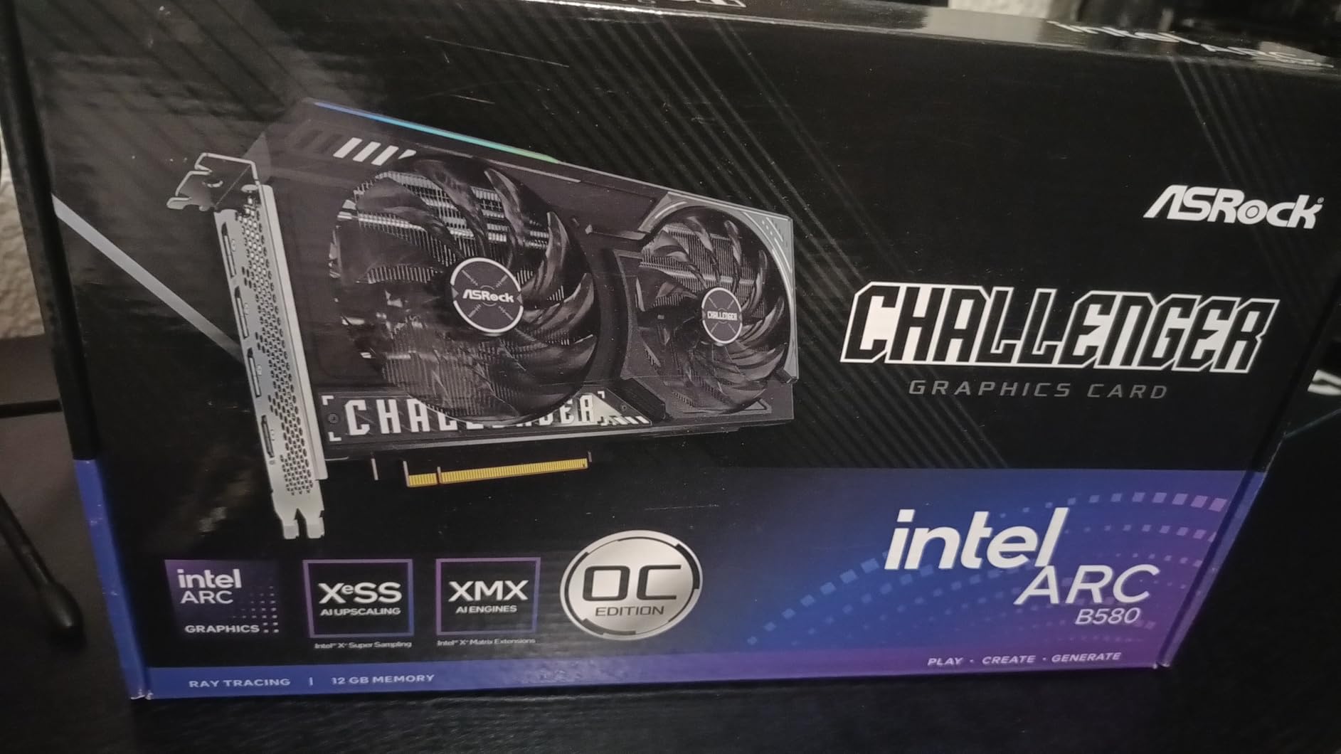Intel Arc B580 Challenger 12GB OC Graphics Card, 2740 MHz GPU Clock, 12GB GDDR6, DisplayPort 2.1, HDMI 2.1a, Dual Fan Cooling, 0dB Silent Operation customer photo 2