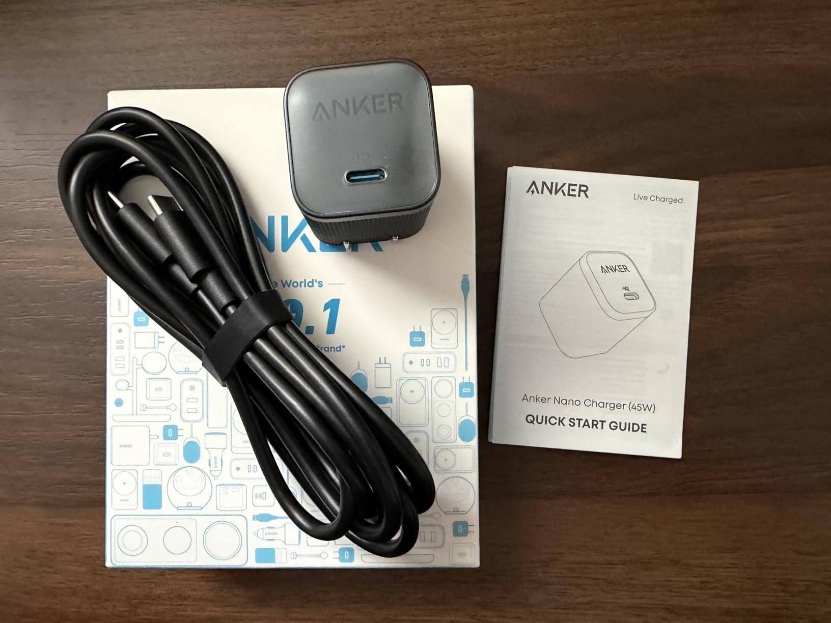 Anker Nano Charger, 45W Fast Charging, Compact and Foldable Plug USB C Charger Block for iPhone 17 Series, MacBook, Pixel 9, iPad, Samsung Galaxy S25 Ultra / S24 Series (6 ft Cable Included) Customer Review Anker Nano Charger, 45W Fast Charging, Compact and Foldable Plug USB C Charger Block for iPhone 17 Series, MacBook, Pixel 9, iPad, Samsung Galaxy S25 Ultra / S24 Series (6 ft Cable Included) - Customer Photo 1
