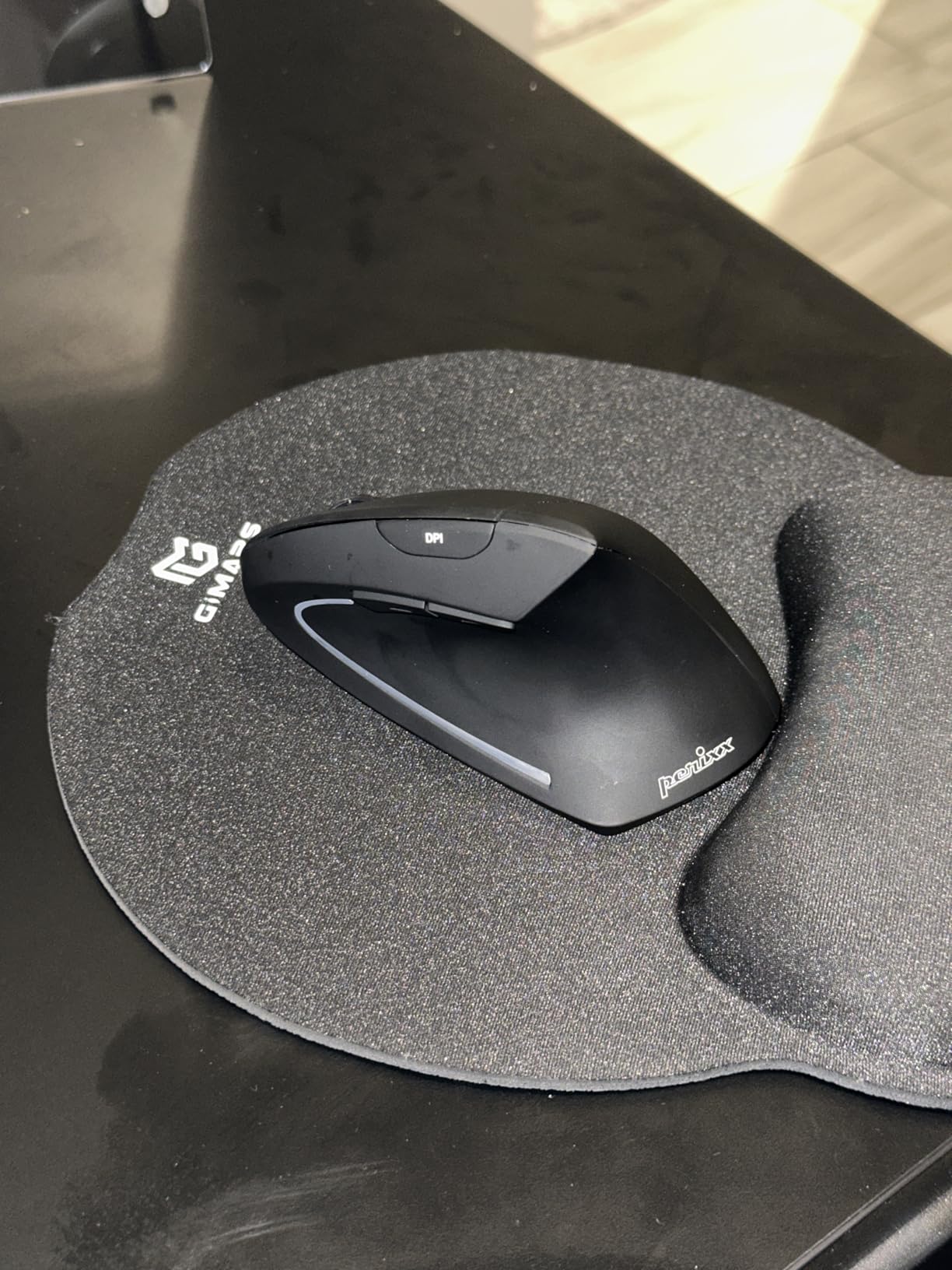 Perixx PERIMICE-713RX Wireless Rechargeable Vertical Mouse - Duo Wired and Wireless Charging Feature - Charging Pad Included - 6 Buttons Design - Black - Right-Handed Design Customer Review Perixx PERIMICE-713RX Wireless Rechargeable Vertical Mouse - Duo Wired and Wireless Charging Feature - Charging Pad Included - 6 Buttons Design - Black - Right-Handed Design - Customer Photo 2