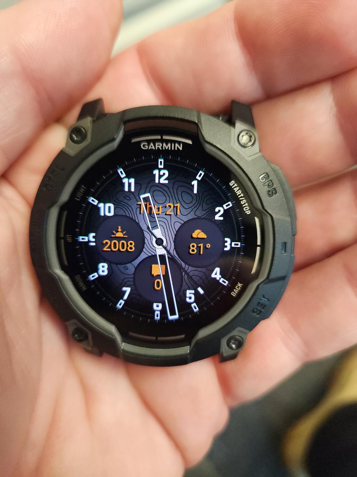 Garmin Instinct 3 45mm, Solar Charged Display, Rugged Outdoor GPS Smartwatch, Metal-Reinforced Bezel, Built-in Flashlight, Black customer photo 2