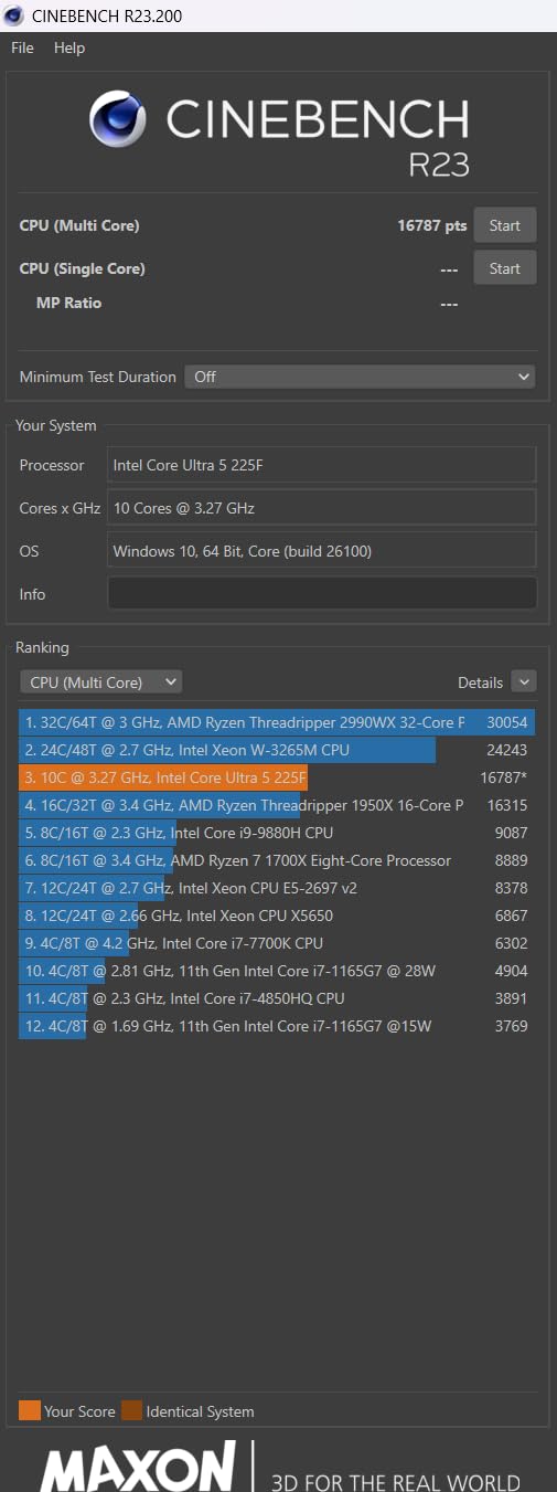 Intel® Core™ Ultra 5 Desktop Processor 225F 10 cores (6 P-cores + 4 E-cores) up to 4.9 GHz - Customer Photo 1