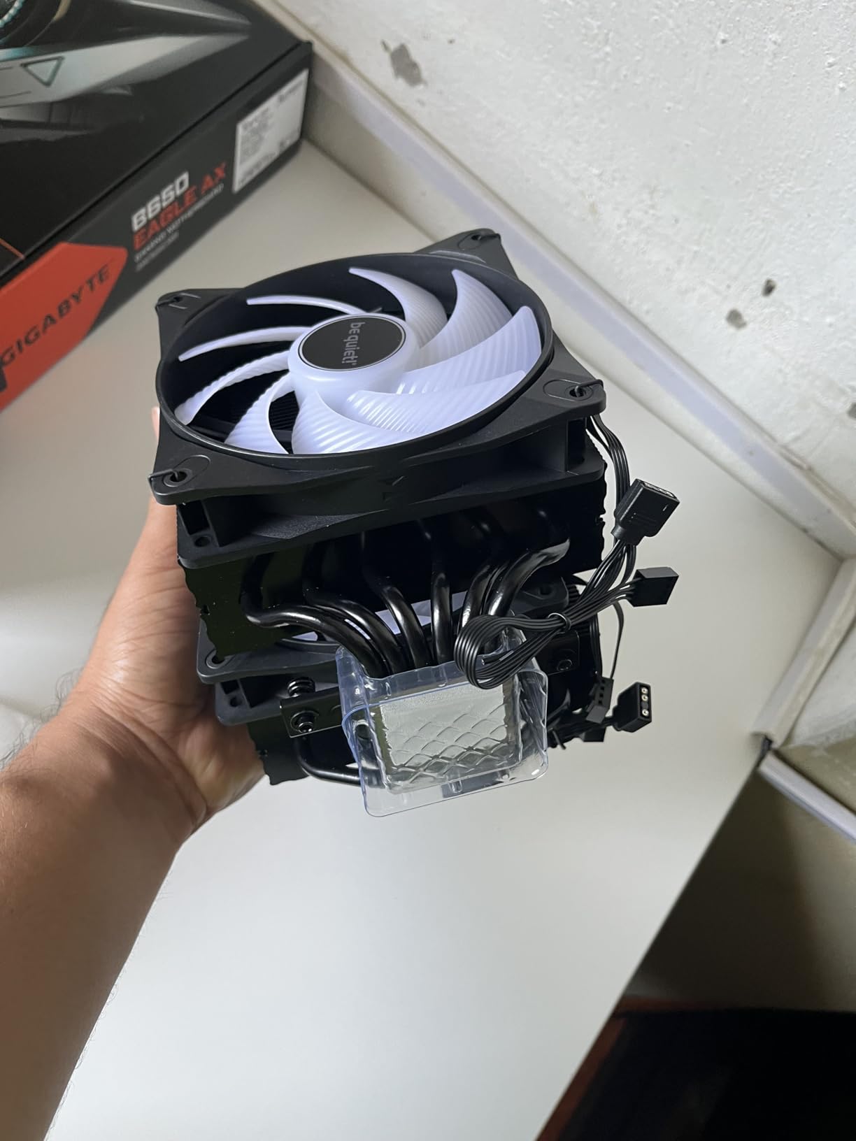 be quiet! Pure Rock Pro 3 Black CPU Air Cooler | 6 High Performance 6mm Heat Pipes with HDT Technology | 120mm Quiet PWM Fan | AMD:AM4 AM5/Intel LGA 1700/1150/1151/1200 | Black | BK042 Customer Review be quiet! Pure Rock Pro 3 Black CPU Air Cooler | 6 High Performance 6mm Heat Pipes with HDT Technology | 120mm Quiet PWM Fan | AMD:AM4 AM5/Intel LGA 1700/1150/1151/1200 | Black | BK042 - Customer Photo 1